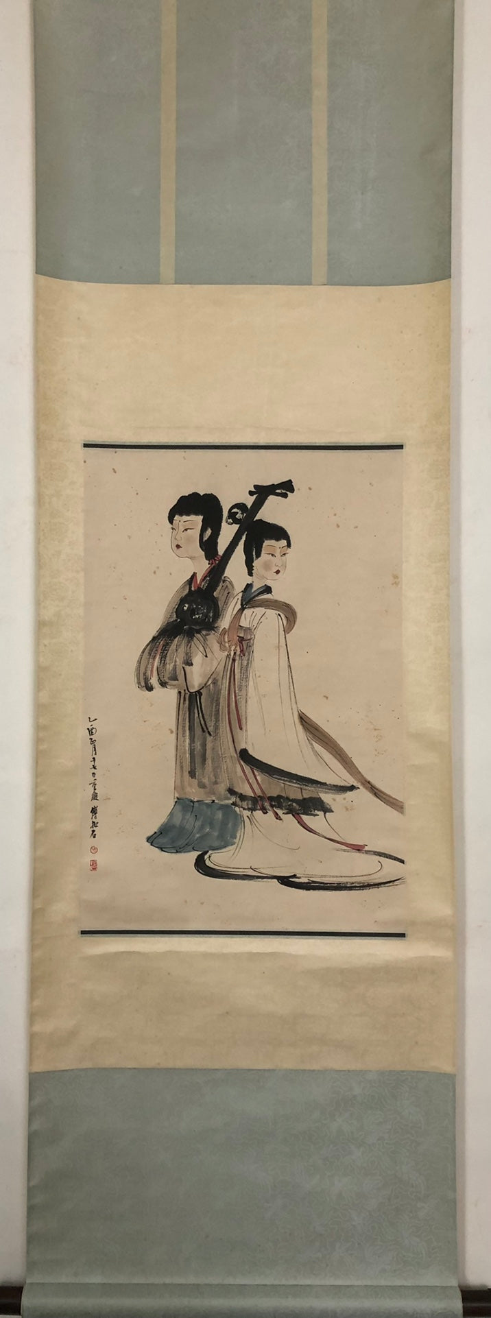 A Wonderful Chinese Ink Painting Hanging Scroll By Fu Baoshi