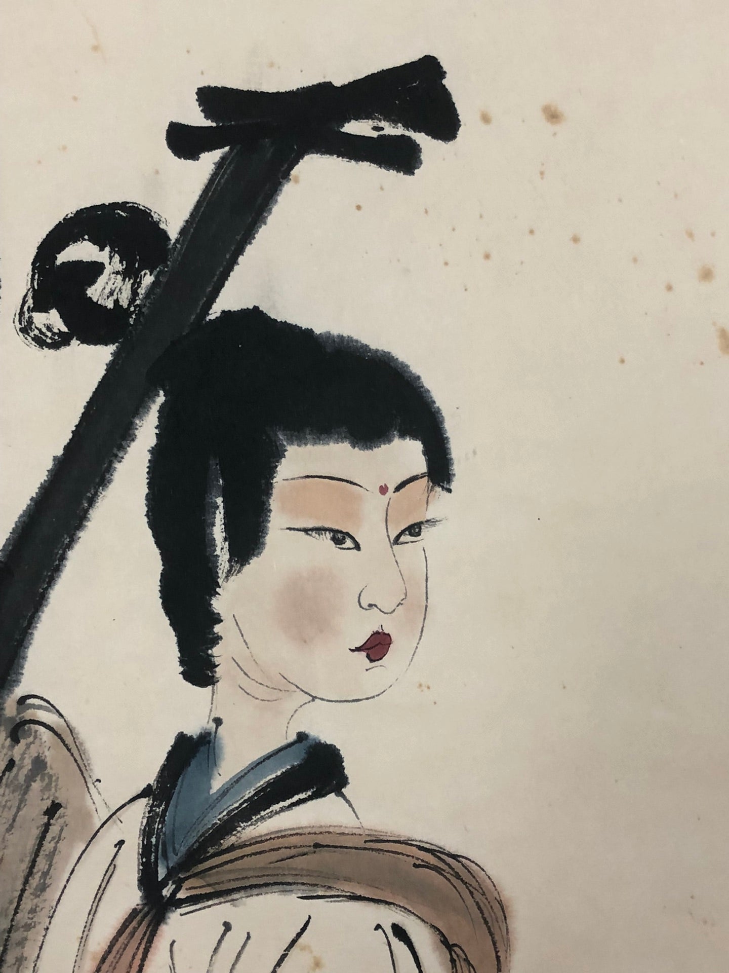 A Wonderful Chinese Ink Painting Hanging Scroll By Fu Baoshi