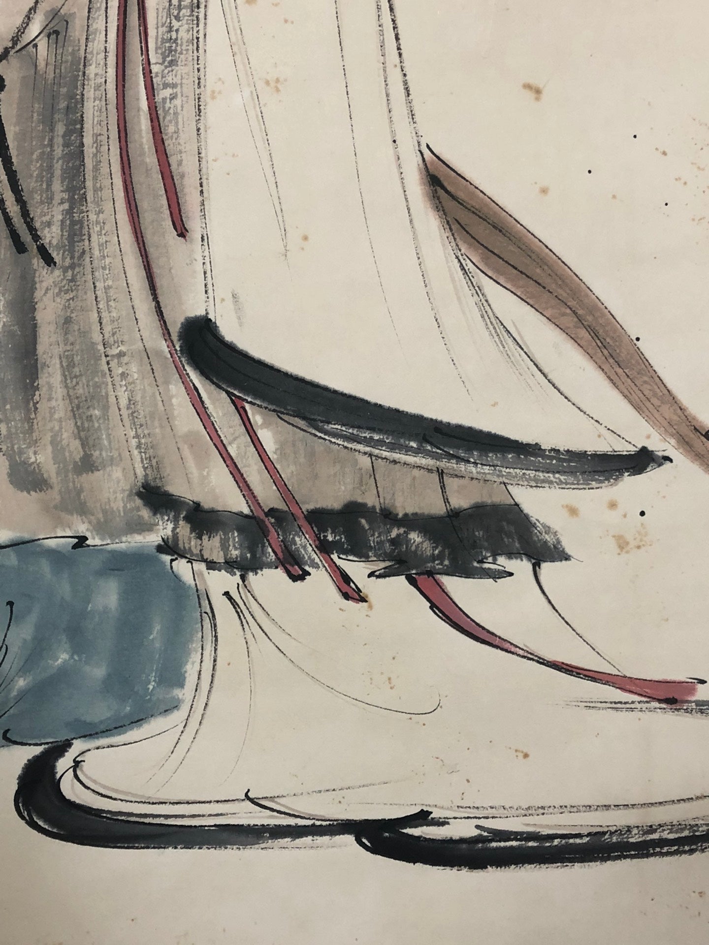 A Wonderful Chinese Ink Painting Hanging Scroll By Fu Baoshi