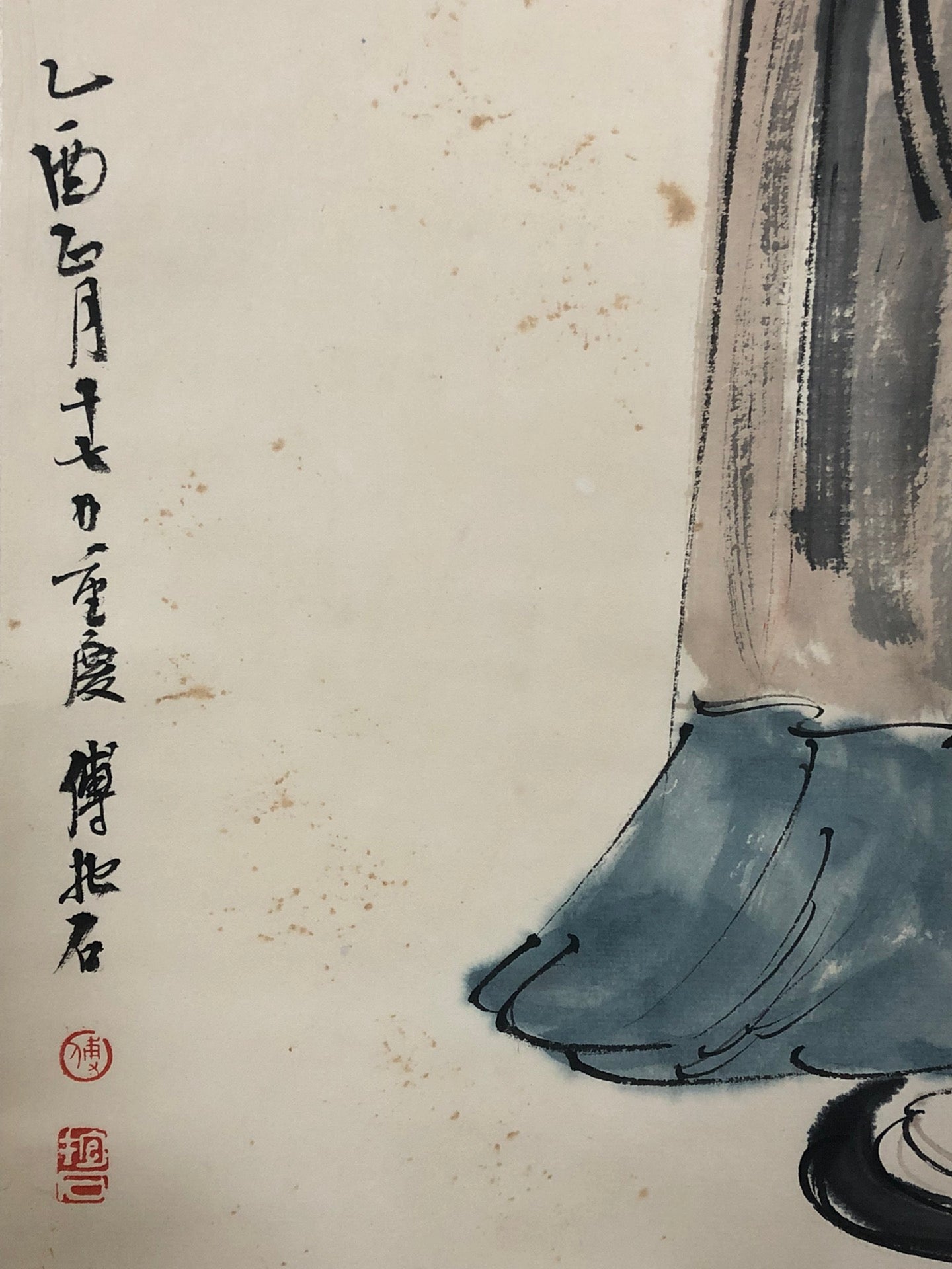 A Wonderful Chinese Ink Painting Hanging Scroll By Fu Baoshi