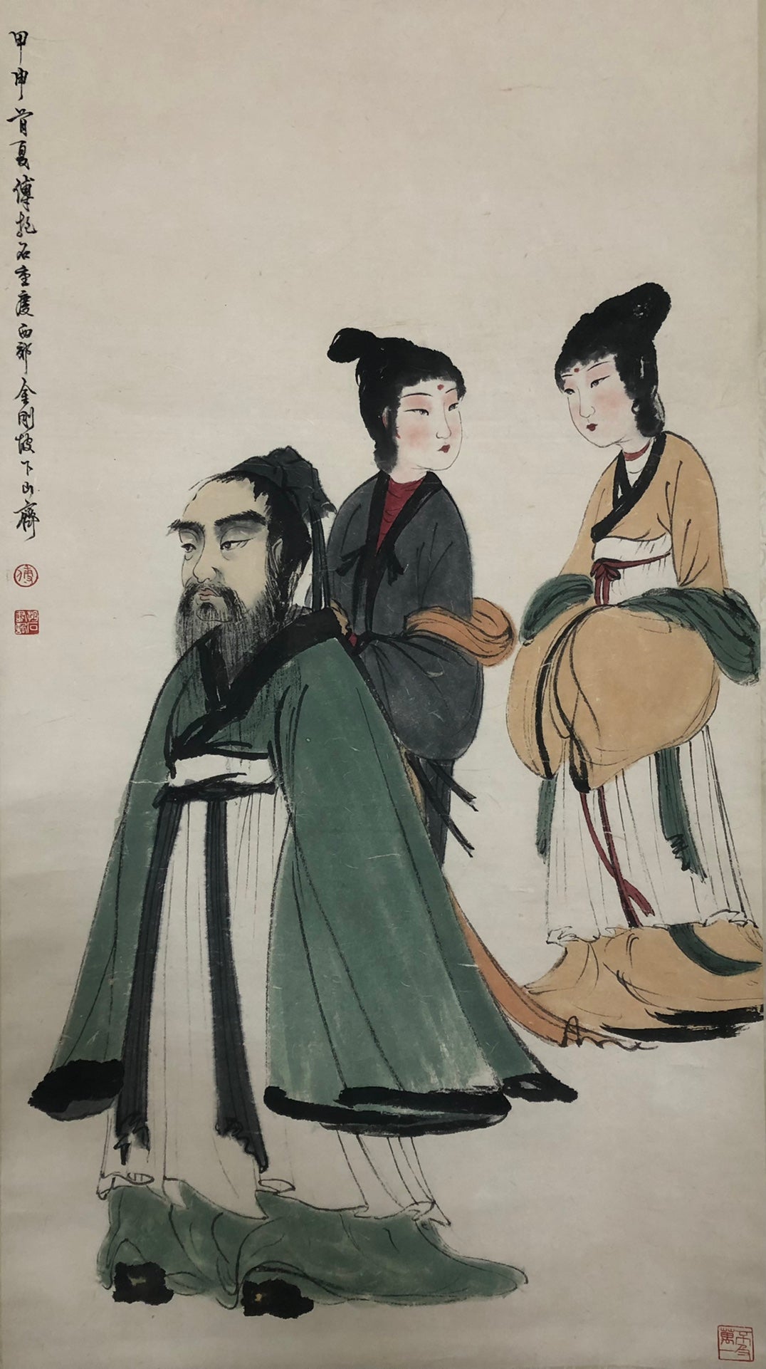 A Wonderful Chinese Ink Painting Hanging Scroll By Fu Baoshi