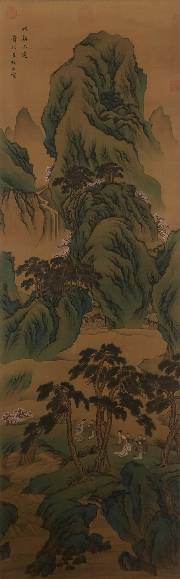 A Wonderful Chinese Ink Painting Hanging Scroll By Lv Huancheng