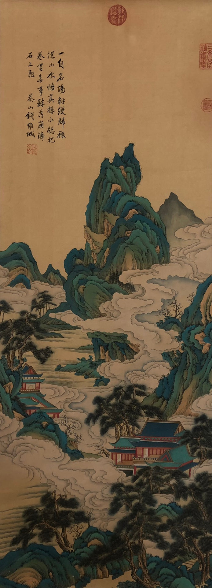 A Wonderful Chinese Ink Painting Hanging Scroll By Qian Weicheng