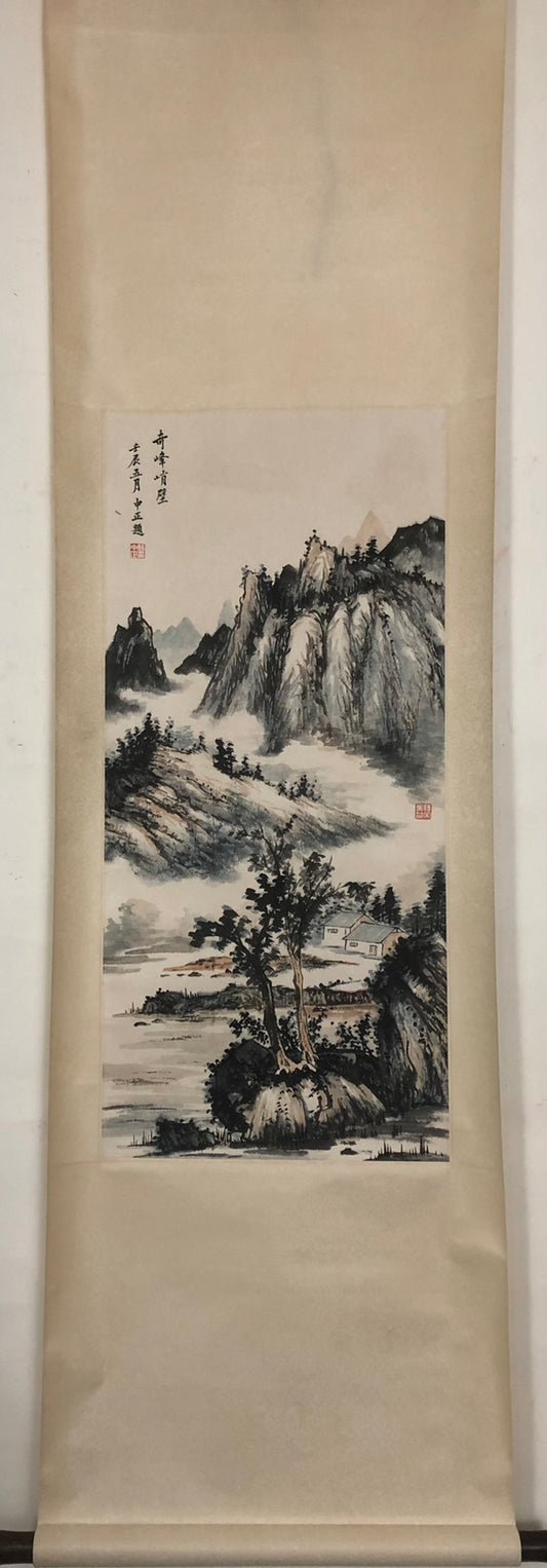 A Wonderful Chinese Ink Painting Hanging Scroll By Song Meiling