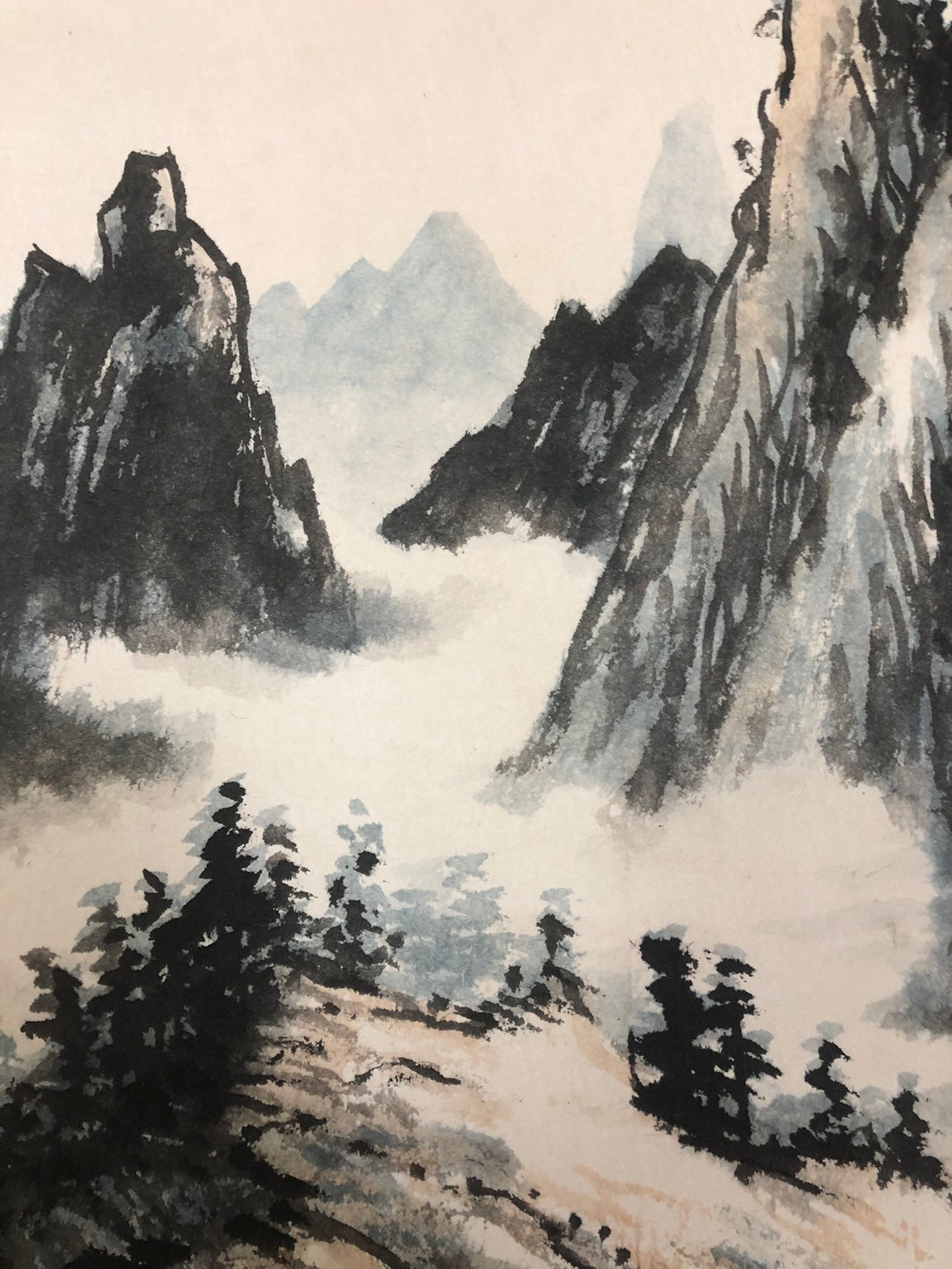 A Wonderful Chinese Ink Painting Hanging Scroll By Song Meiling