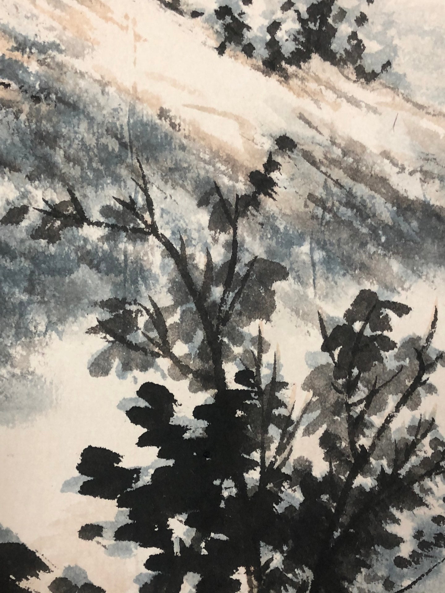 A Wonderful Chinese Ink Painting Hanging Scroll By Song Meiling