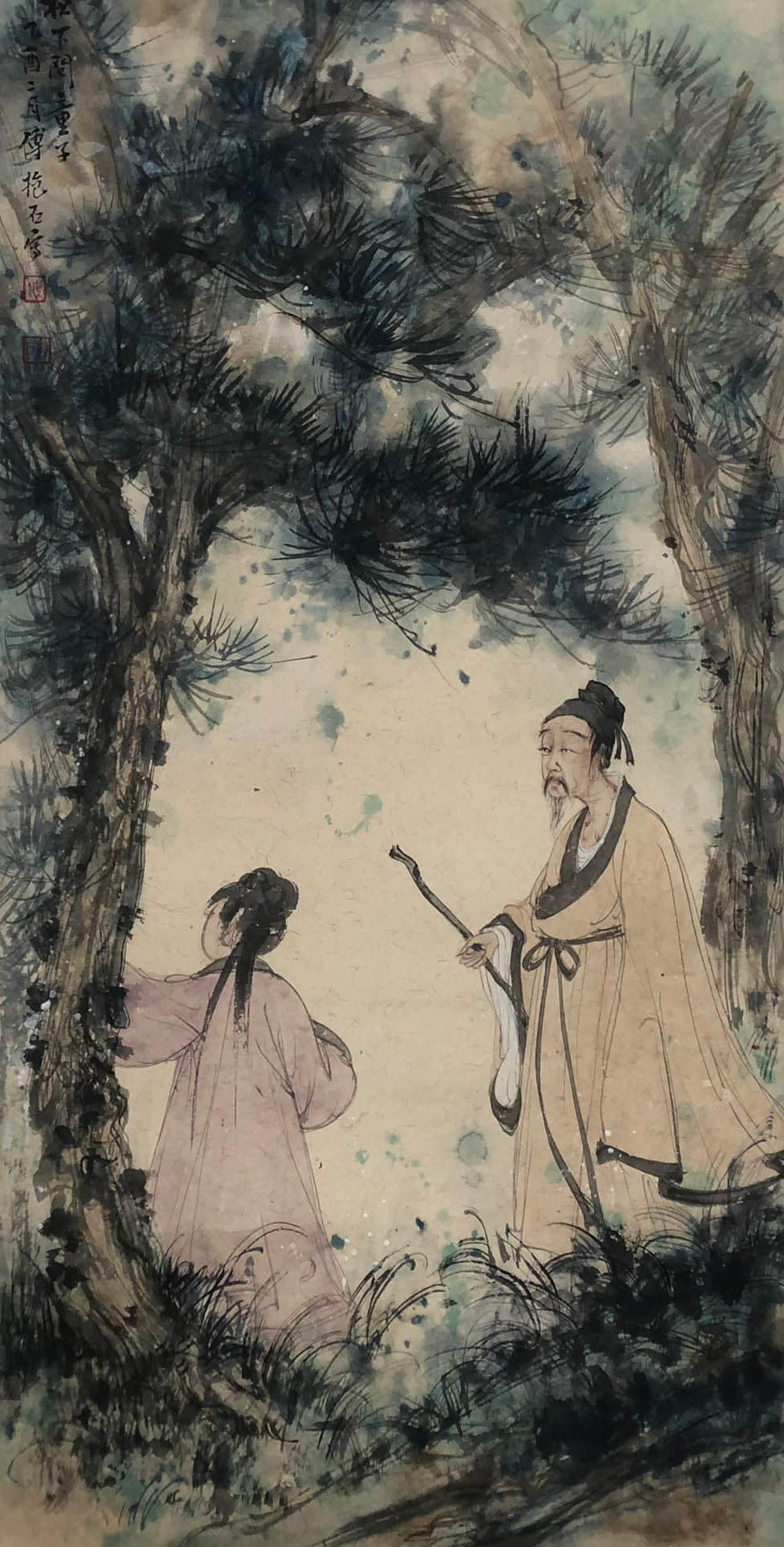 A Wonderful Chinese Ink Painting Hanging Scroll By Fu Baoshi