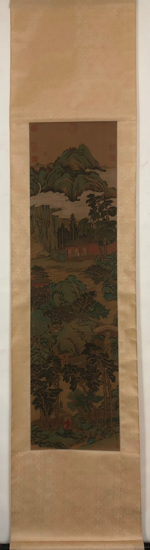 A Precious Chinese Ink Painting Hanging Scroll By Qiu Ying