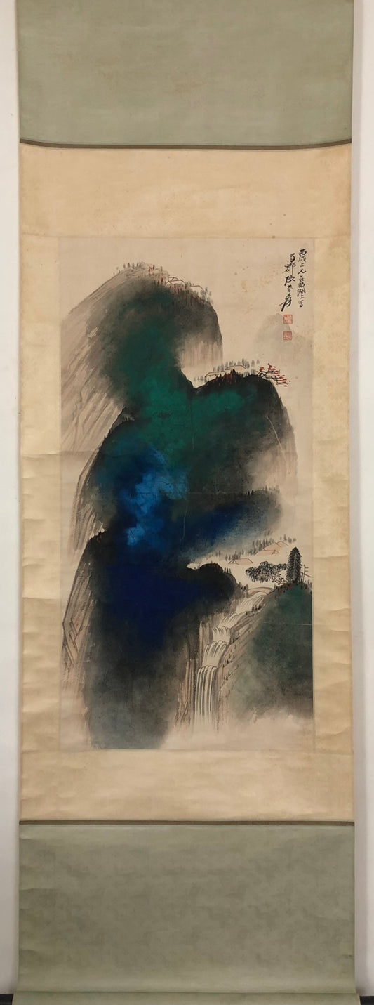 A Wonderful Chinese Ink Painting Hanging Scroll By Zhang Daqian