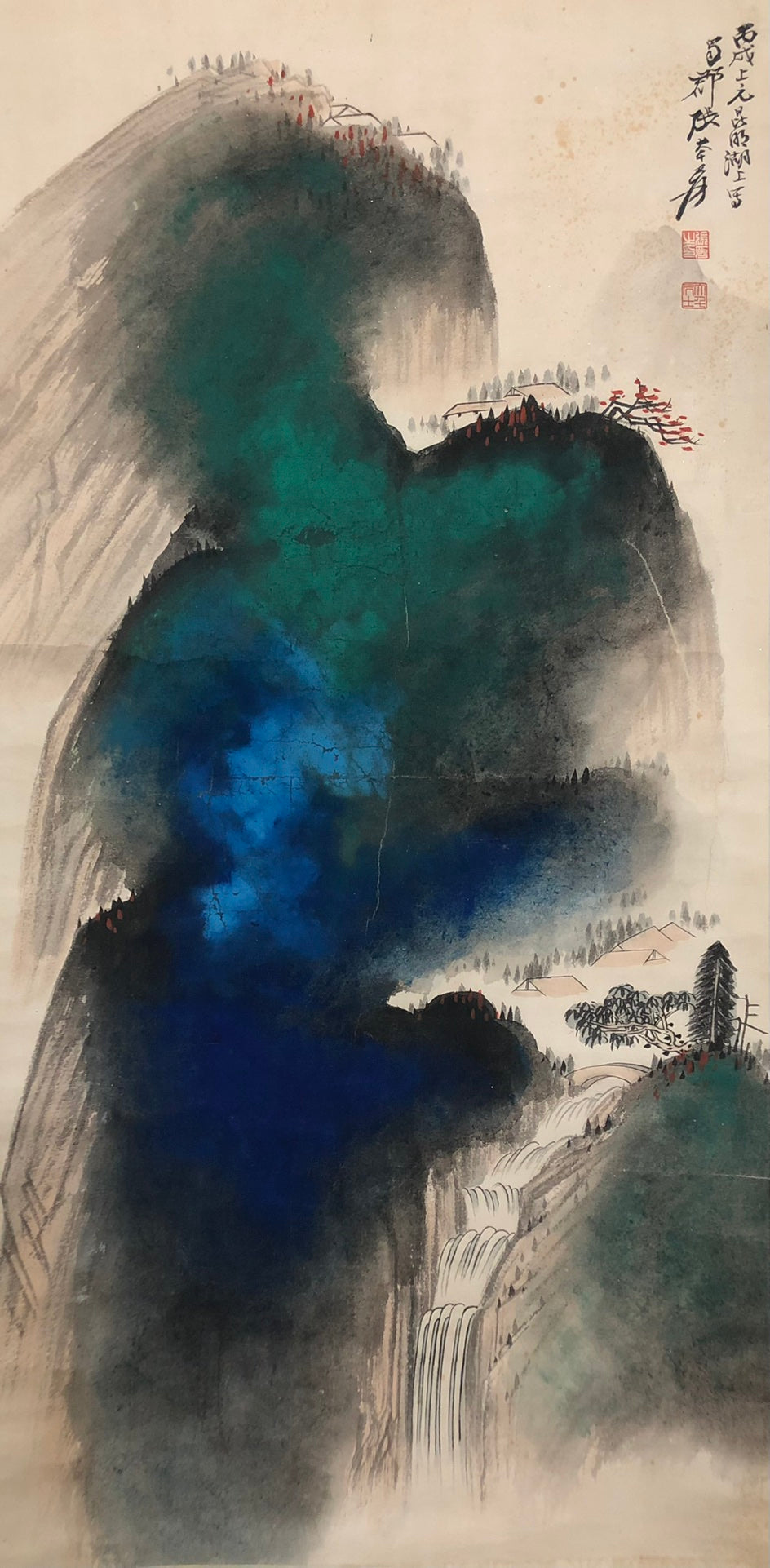 A Wonderful Chinese Ink Painting Hanging Scroll By Zhang Daqian