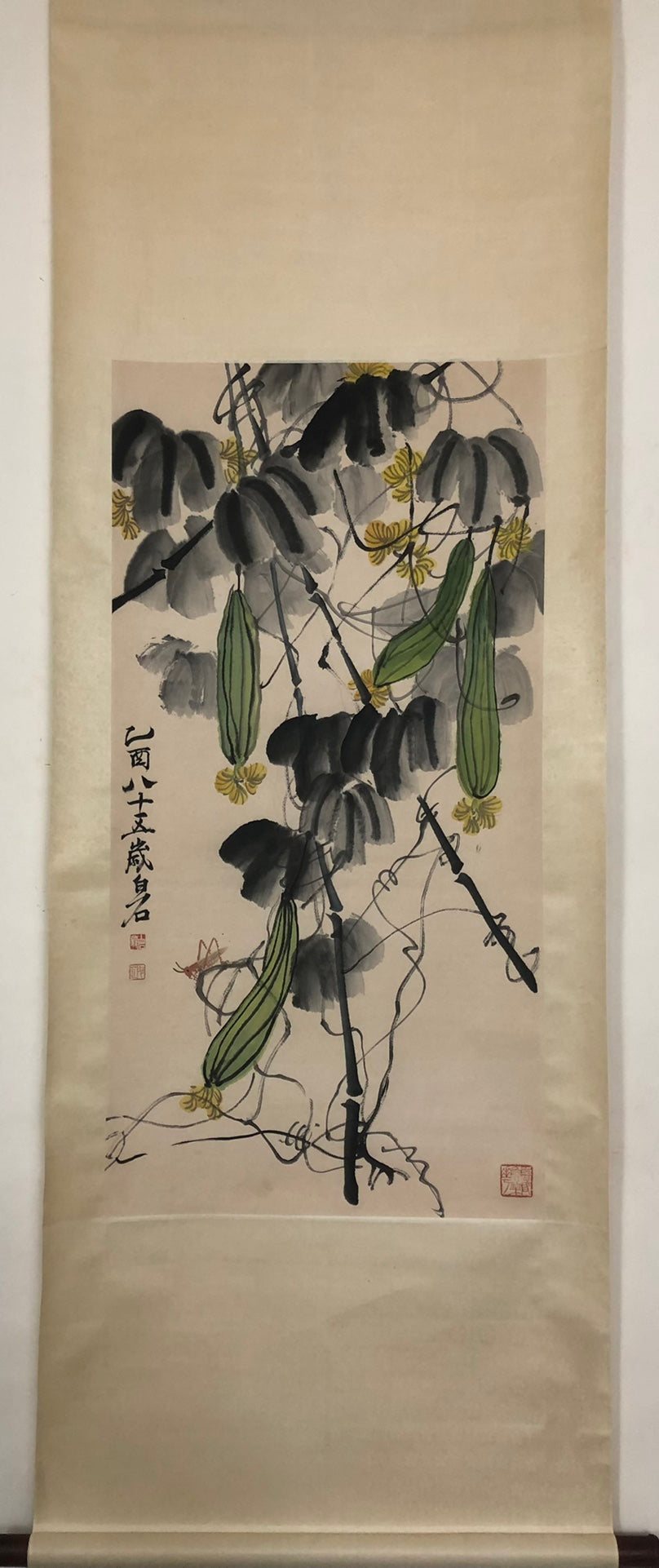 A Wonderful Chinese Ink Painting Hanging Scroll By Qi Baishi