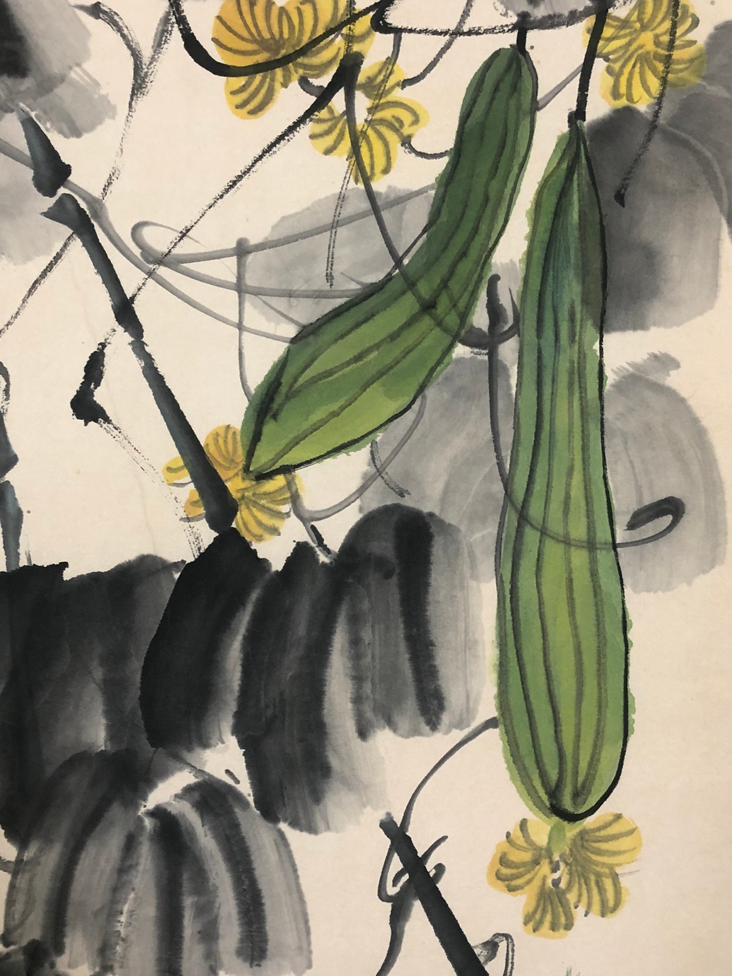 A Wonderful Chinese Ink Painting Hanging Scroll By Qi Baishi