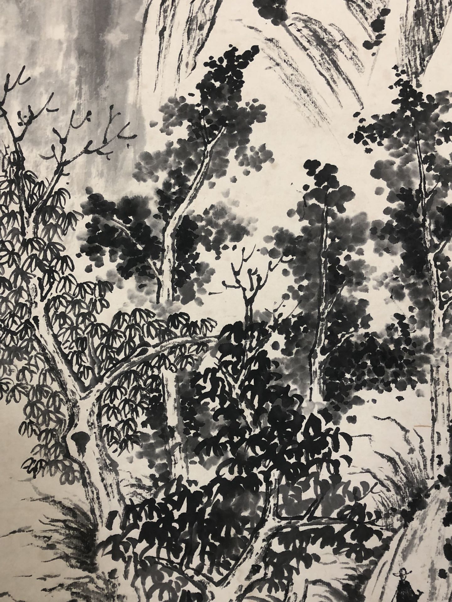 A Wonderful Chinese Ink Painting Hanging Scroll By Huang Ding