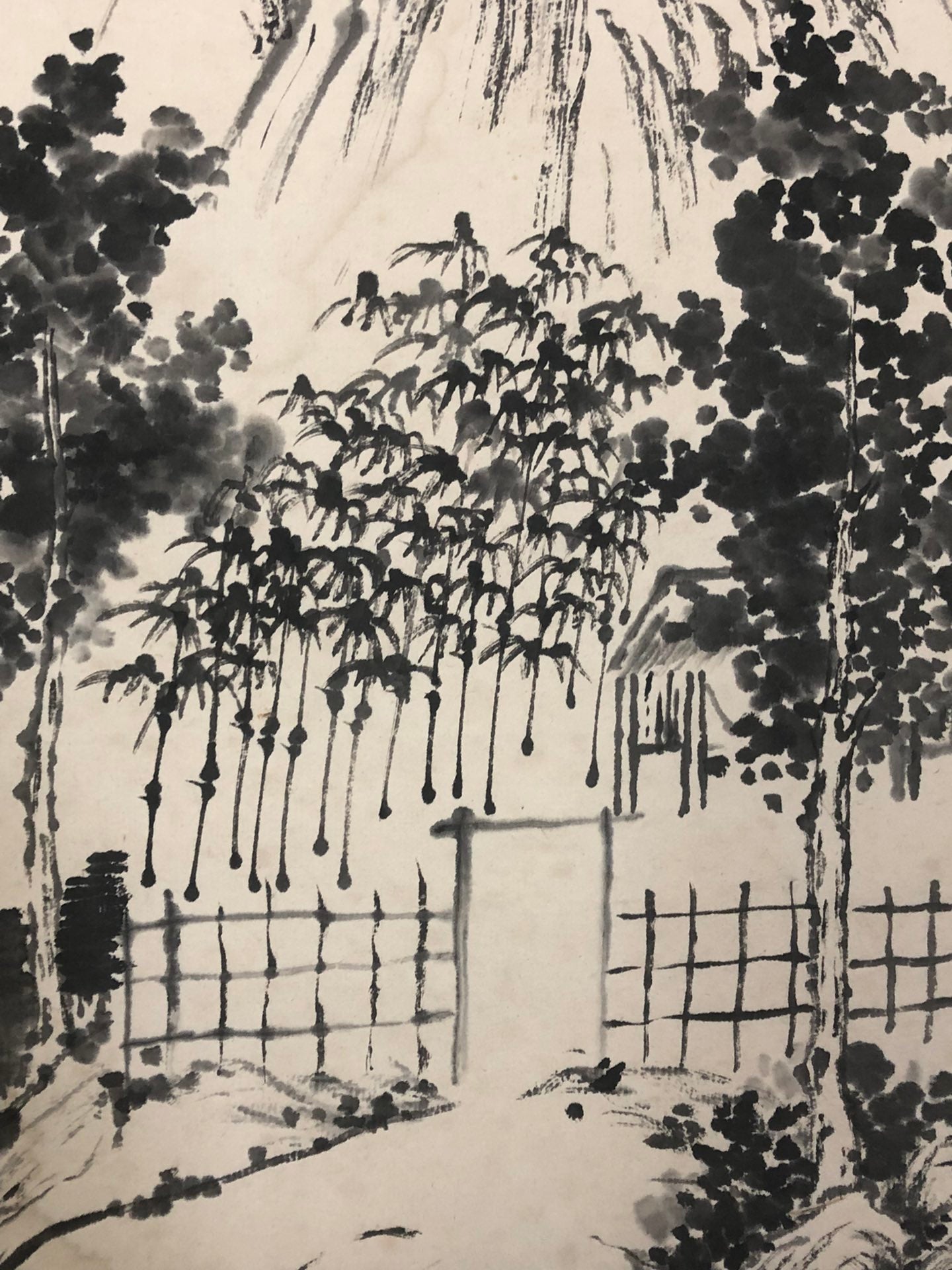 A Wonderful Chinese Ink Painting Hanging Scroll By Huang Ding