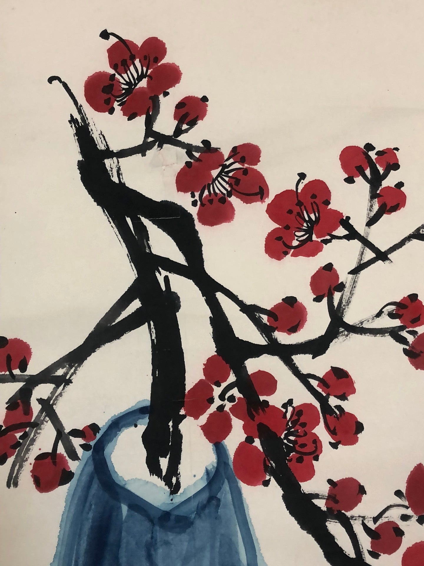 A Wonderful Chinese Ink Painting Hanging Scroll By Qi Baishi