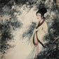 A Wonderful Chinese Ink Painting Hanging Scroll By Fu Baoshi