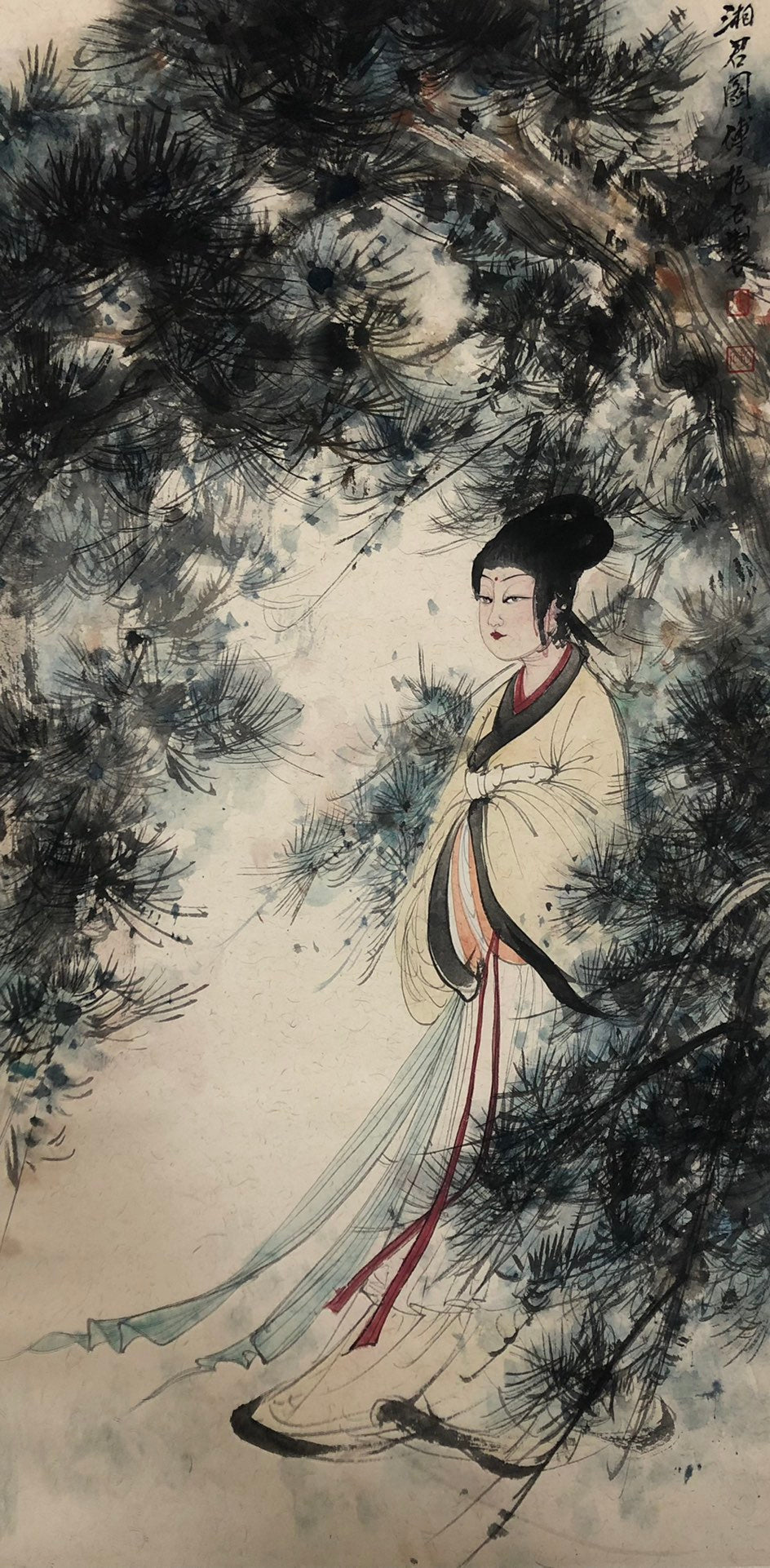 A Wonderful Chinese Ink Painting Hanging Scroll By Fu Baoshi