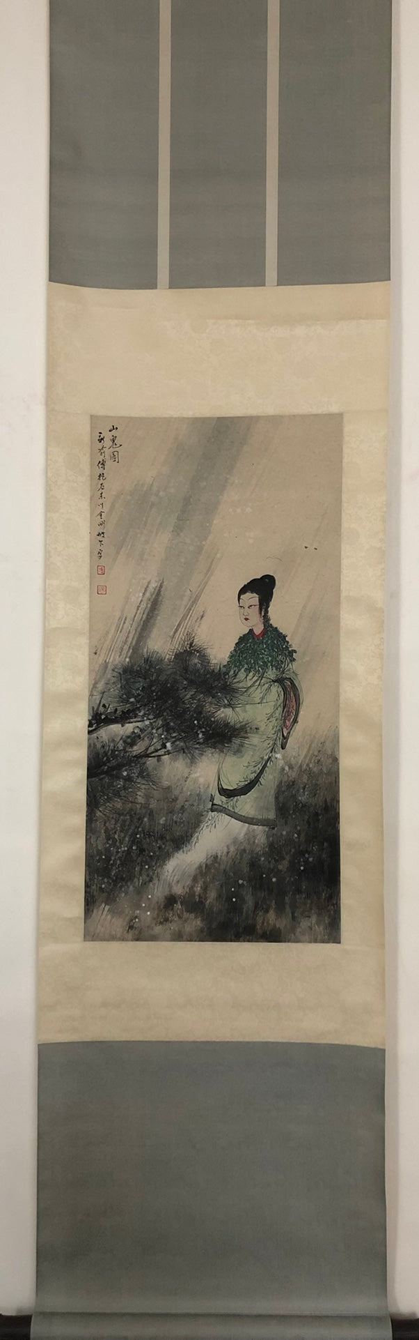 A Wonderful Chinese Ink Painting Hanging Scroll By Fu Baoshi