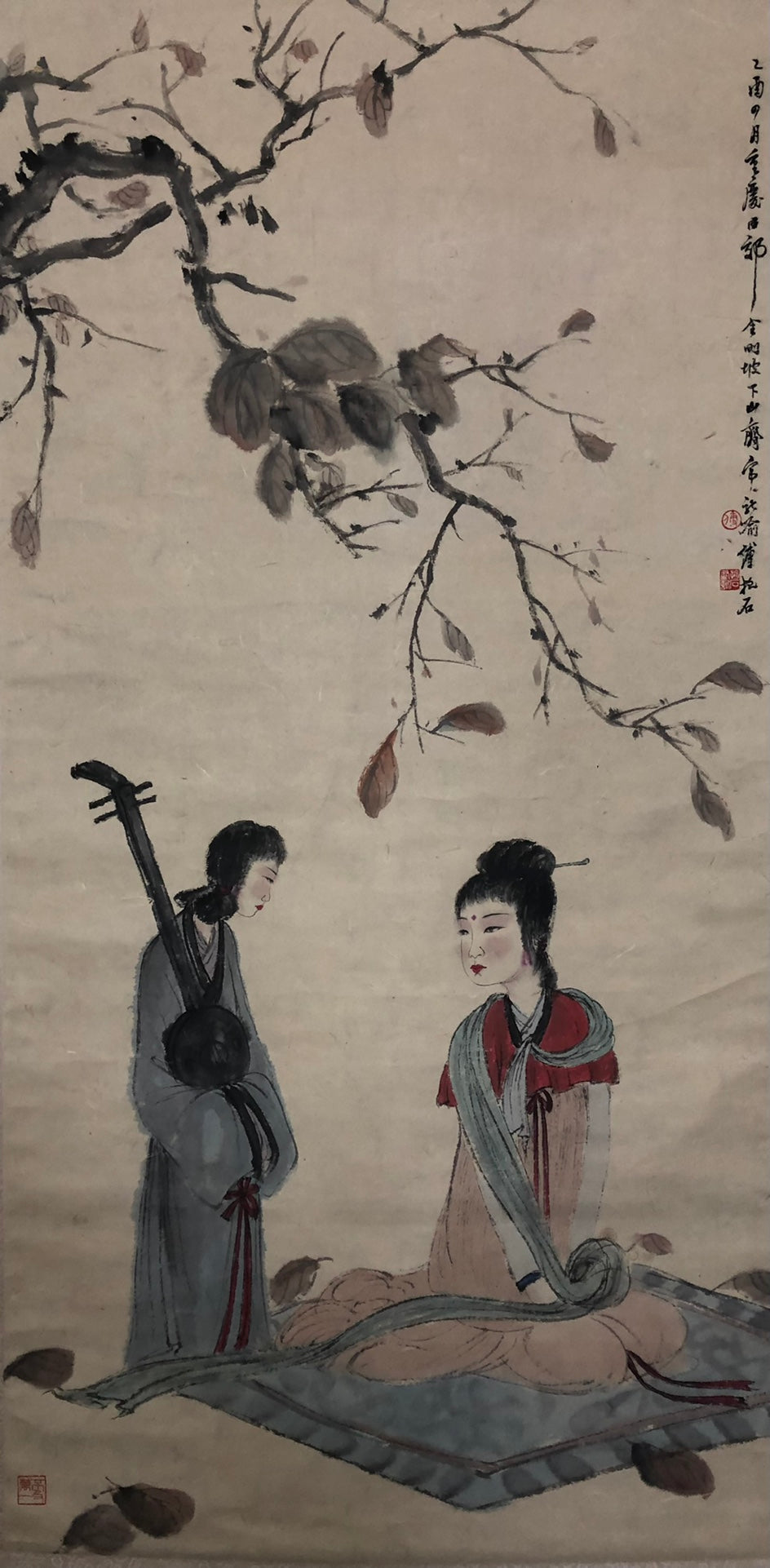 A Wonderful Chinese Ink Painting Hanging Scroll By Fu Baoshi