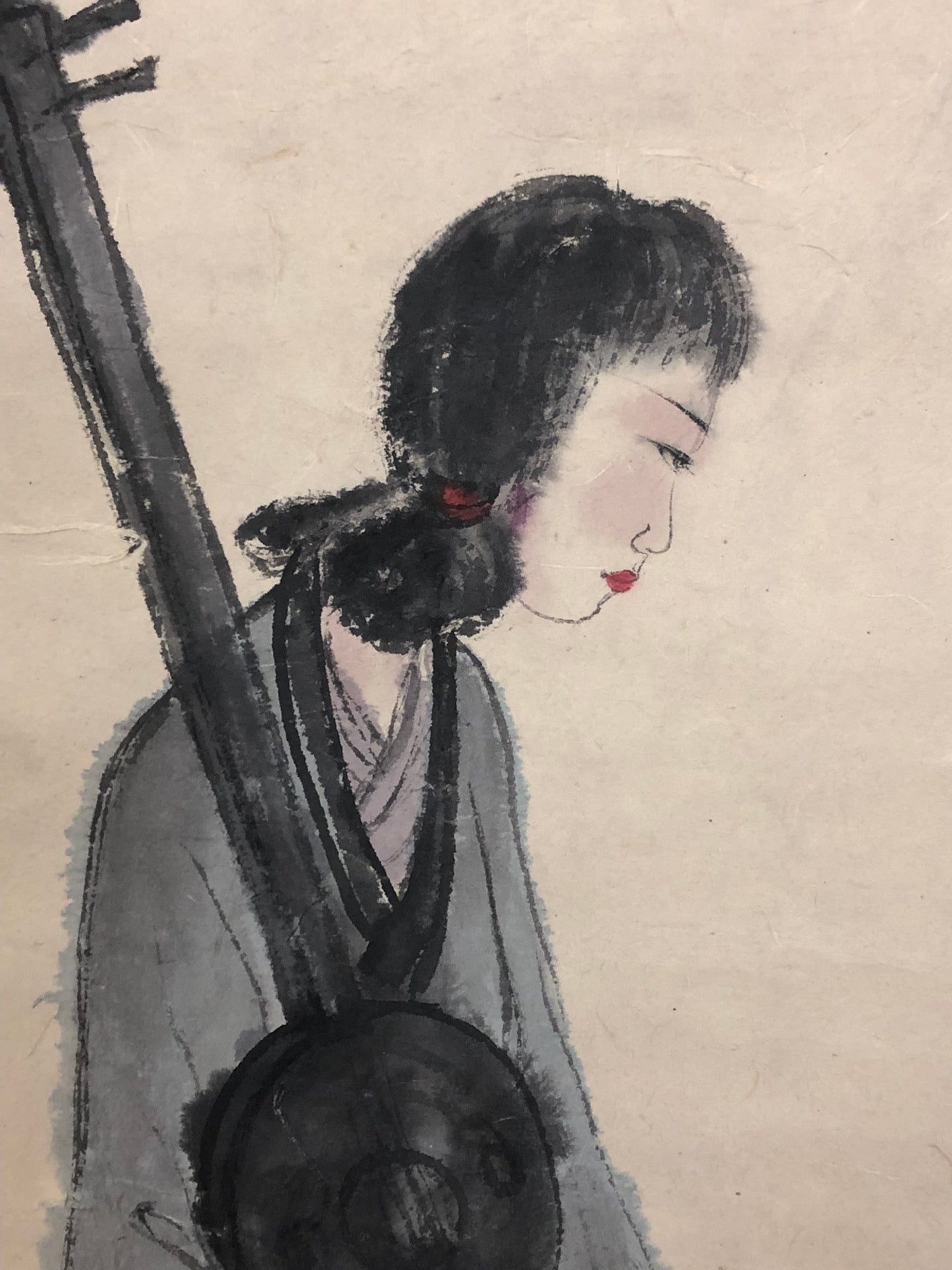 A Wonderful Chinese Ink Painting Hanging Scroll By Fu Baoshi