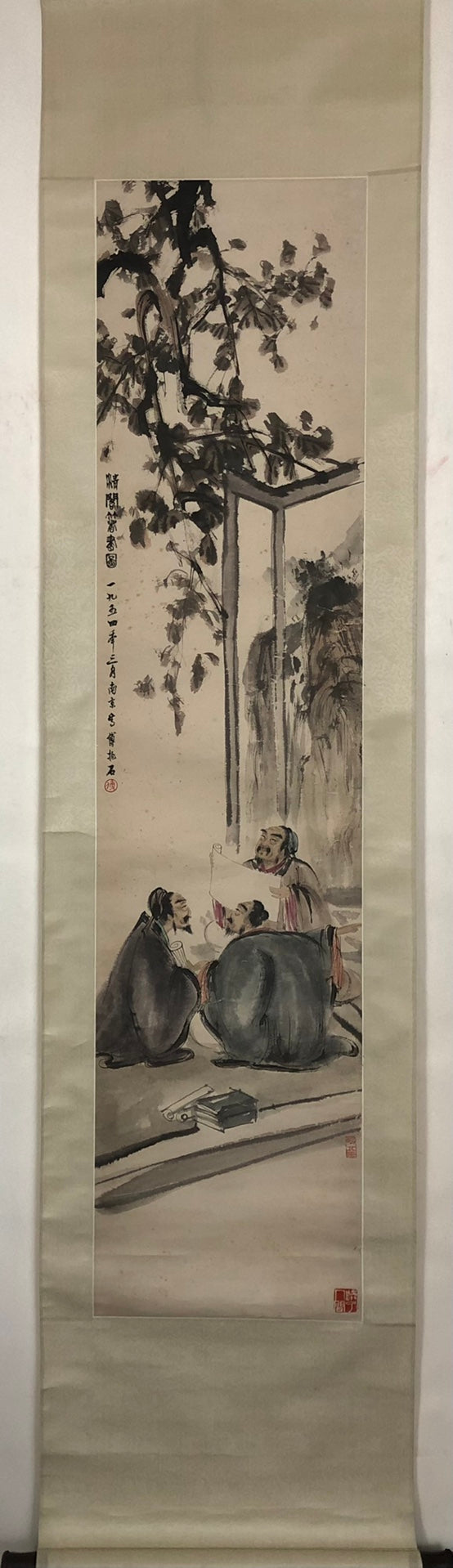 A Wonderful Chinese Ink Painting Hanging Scroll By Fu Baoshi