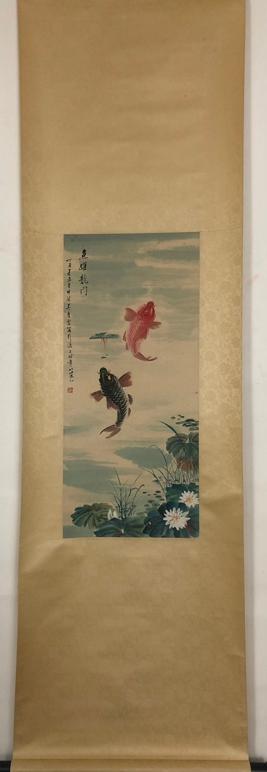 A Wonderful Chinese Ink Painting Hanging Scroll By Wu Qingxia