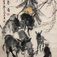 A Precious Chinese Ink Painting Hanging Scroll By Huang Zhou