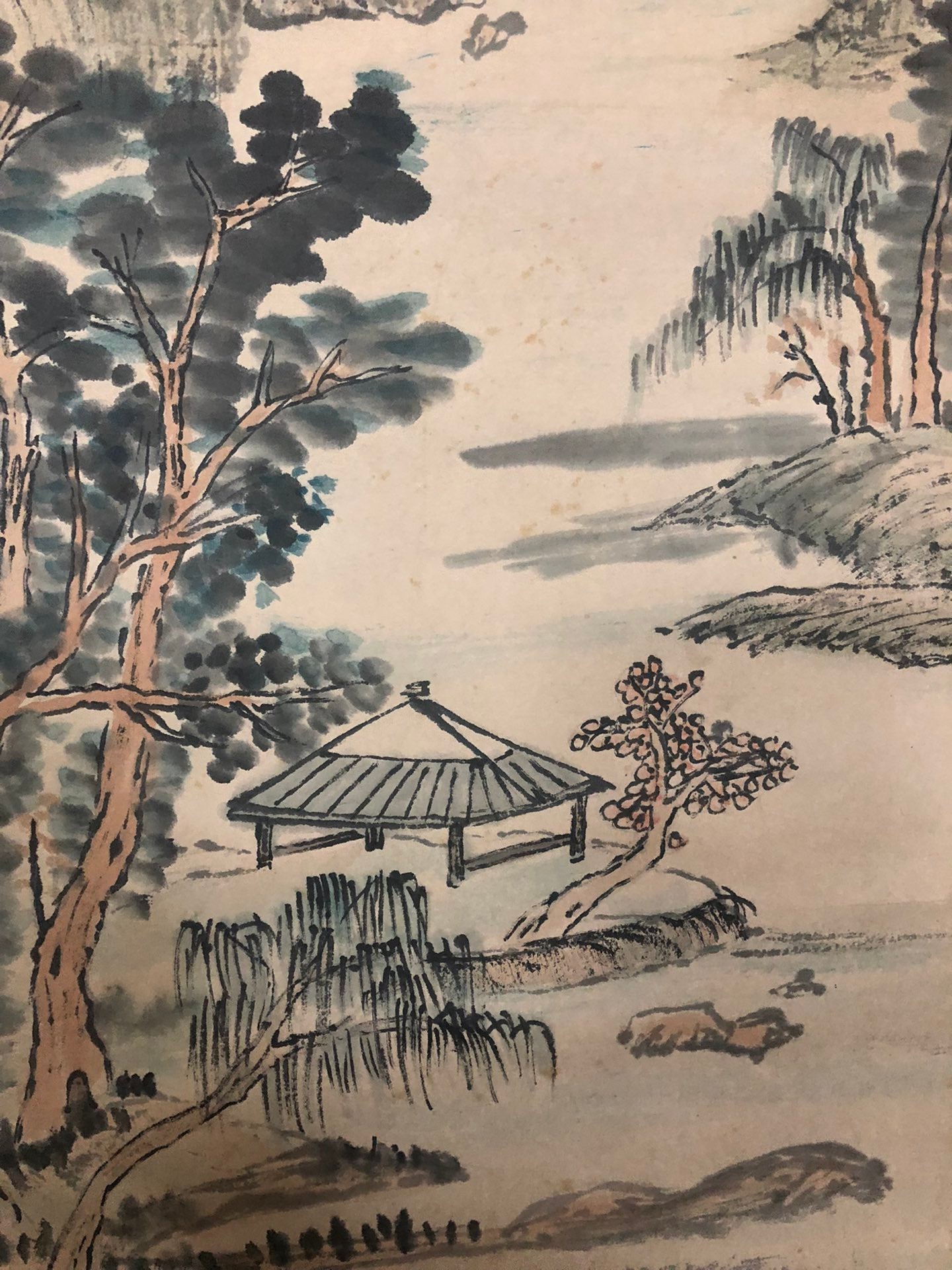 A Marvelous Chinese Ink Painting Hanging Scroll By Wang Yuanqi