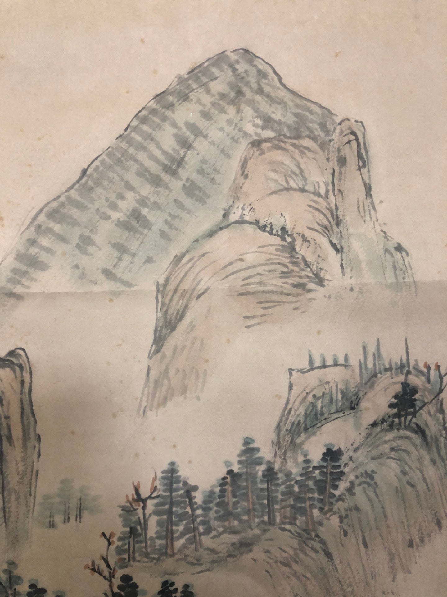 A Marvelous Chinese Ink Painting Hanging Scroll By Wang Yuanqi