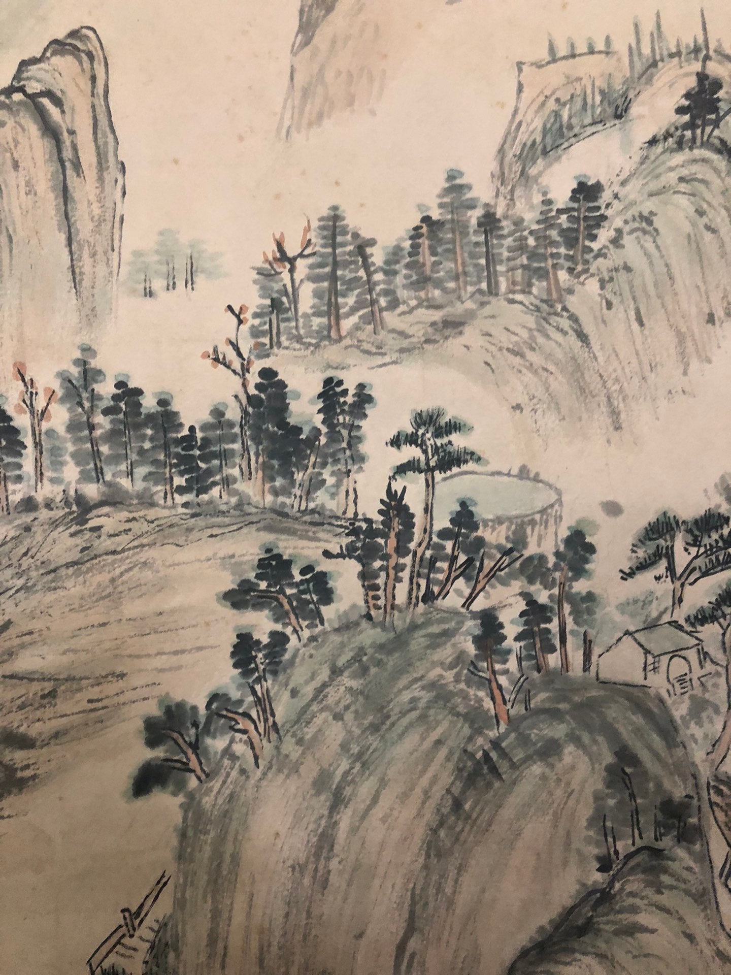 A Marvelous Chinese Ink Painting Hanging Scroll By Wang Yuanqi