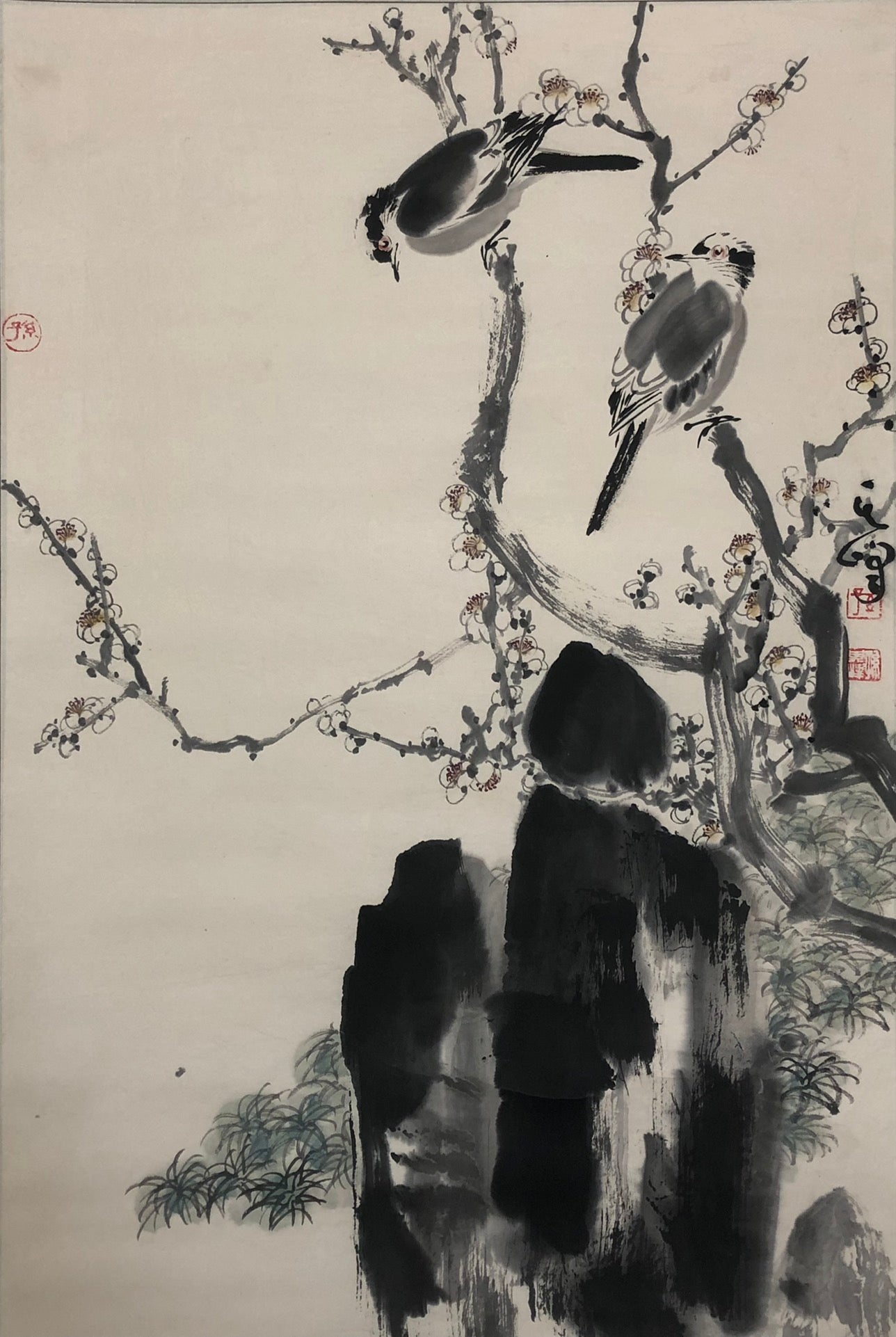 A Marvelous Chinese Ink Painting Hanging Scroll By Sun Qifeng