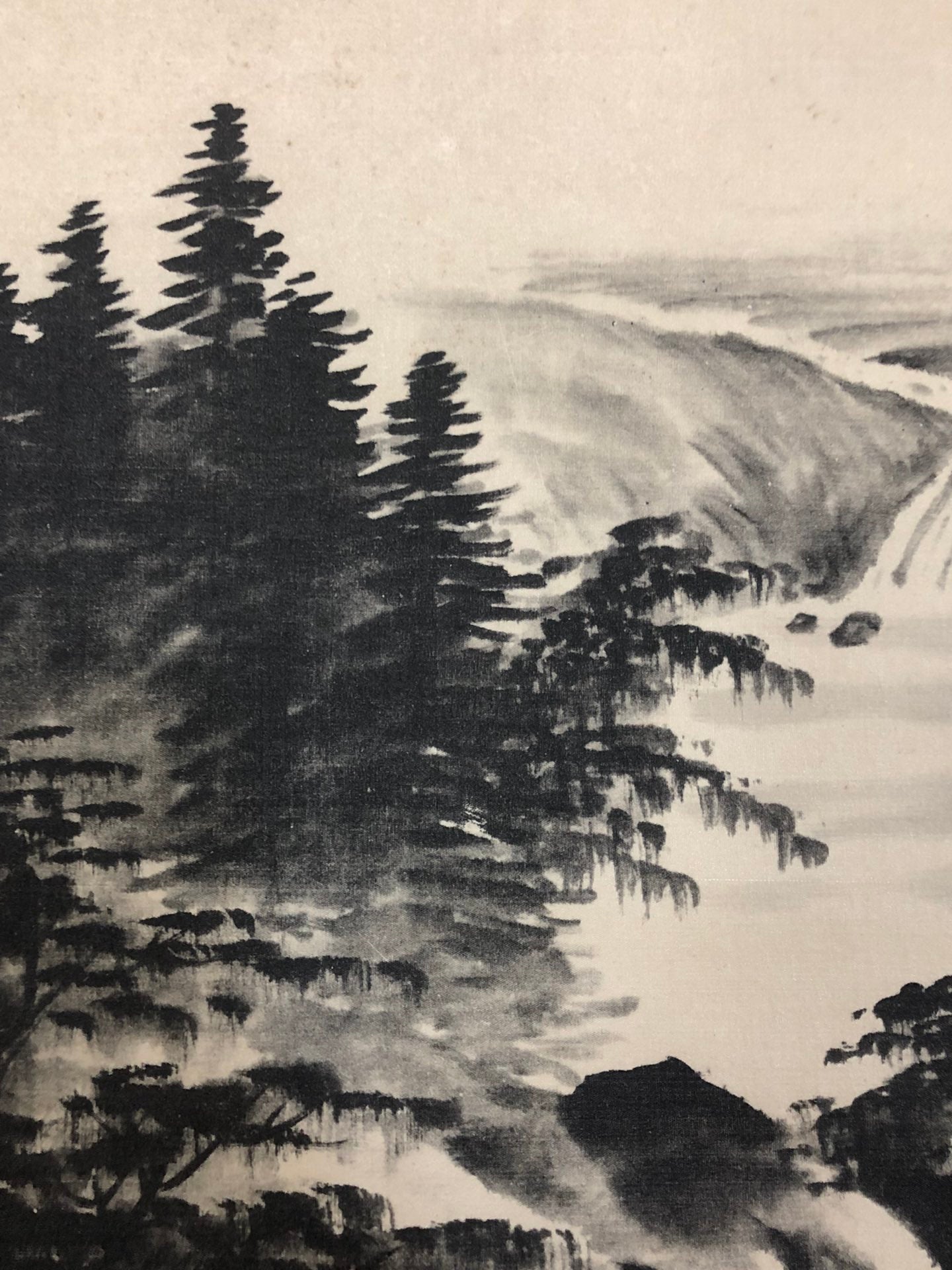 A Marvelous Chinese Ink Painting Hanging Scroll By Huang Junbi