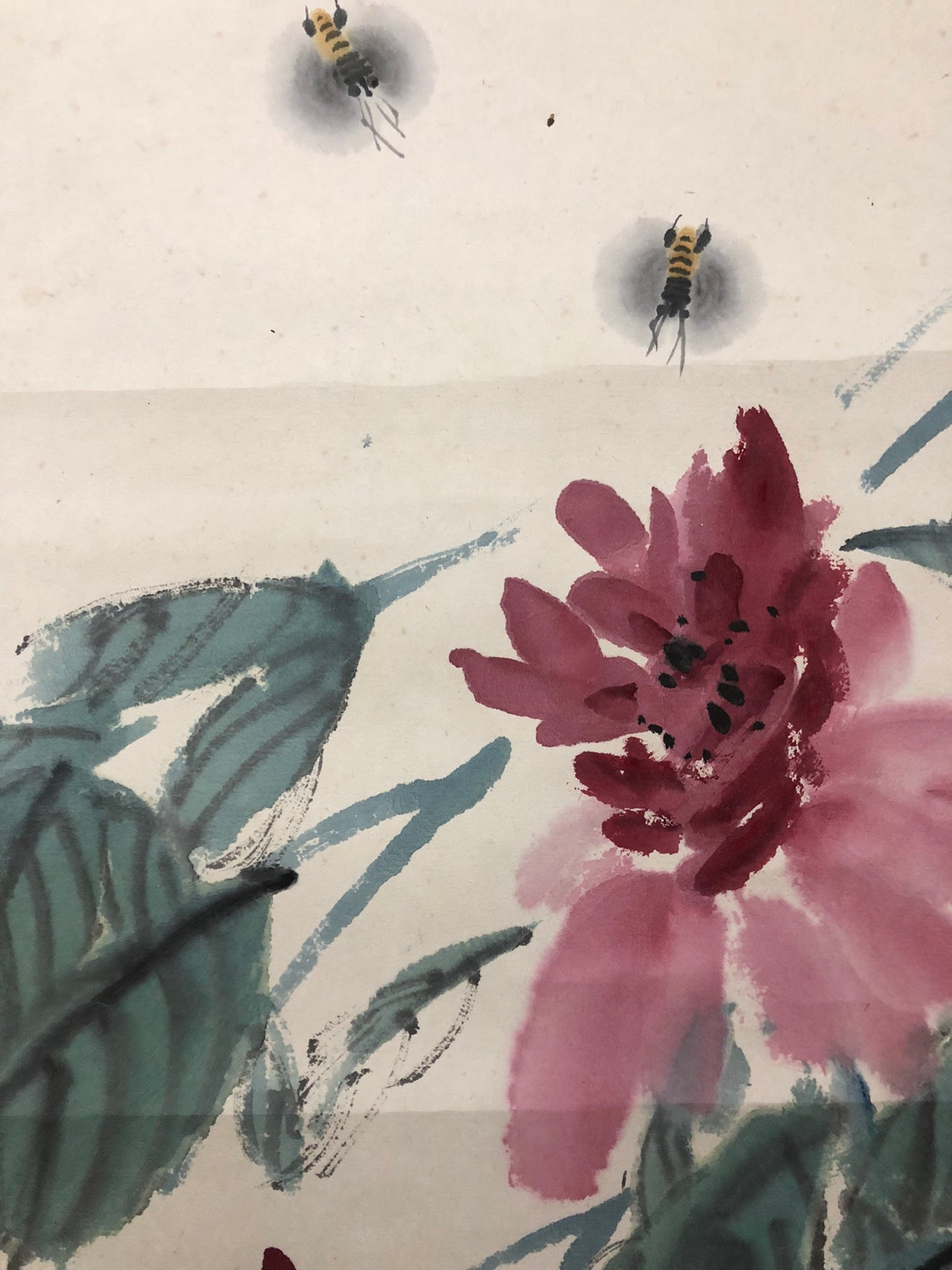 A Marvelous Chinese Ink Painting Hanging Scroll By Qi Baishi