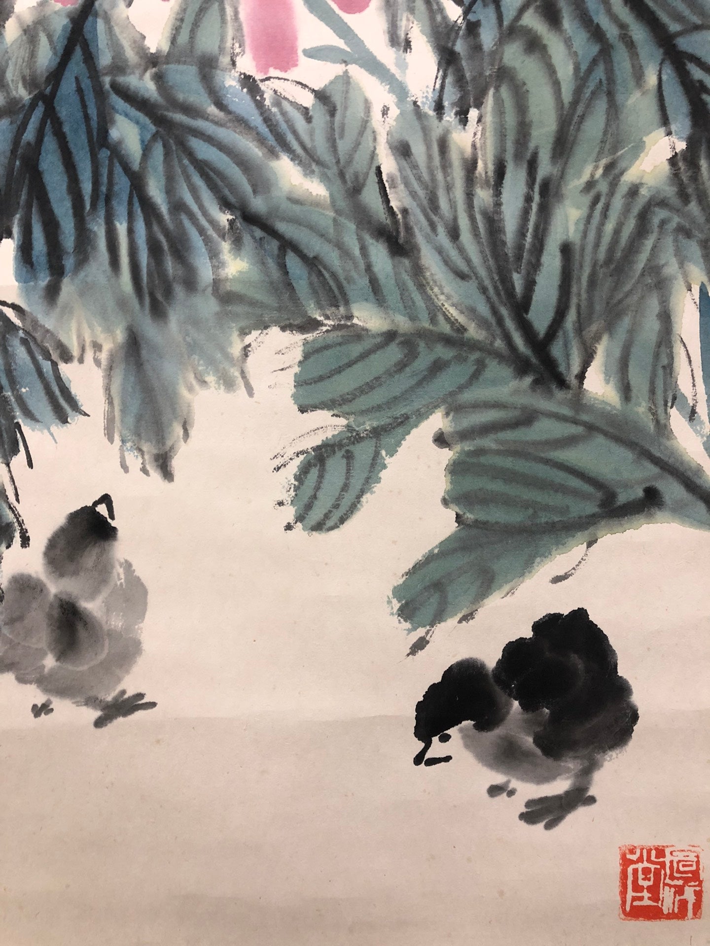 A Marvelous Chinese Ink Painting Hanging Scroll By Qi Baishi