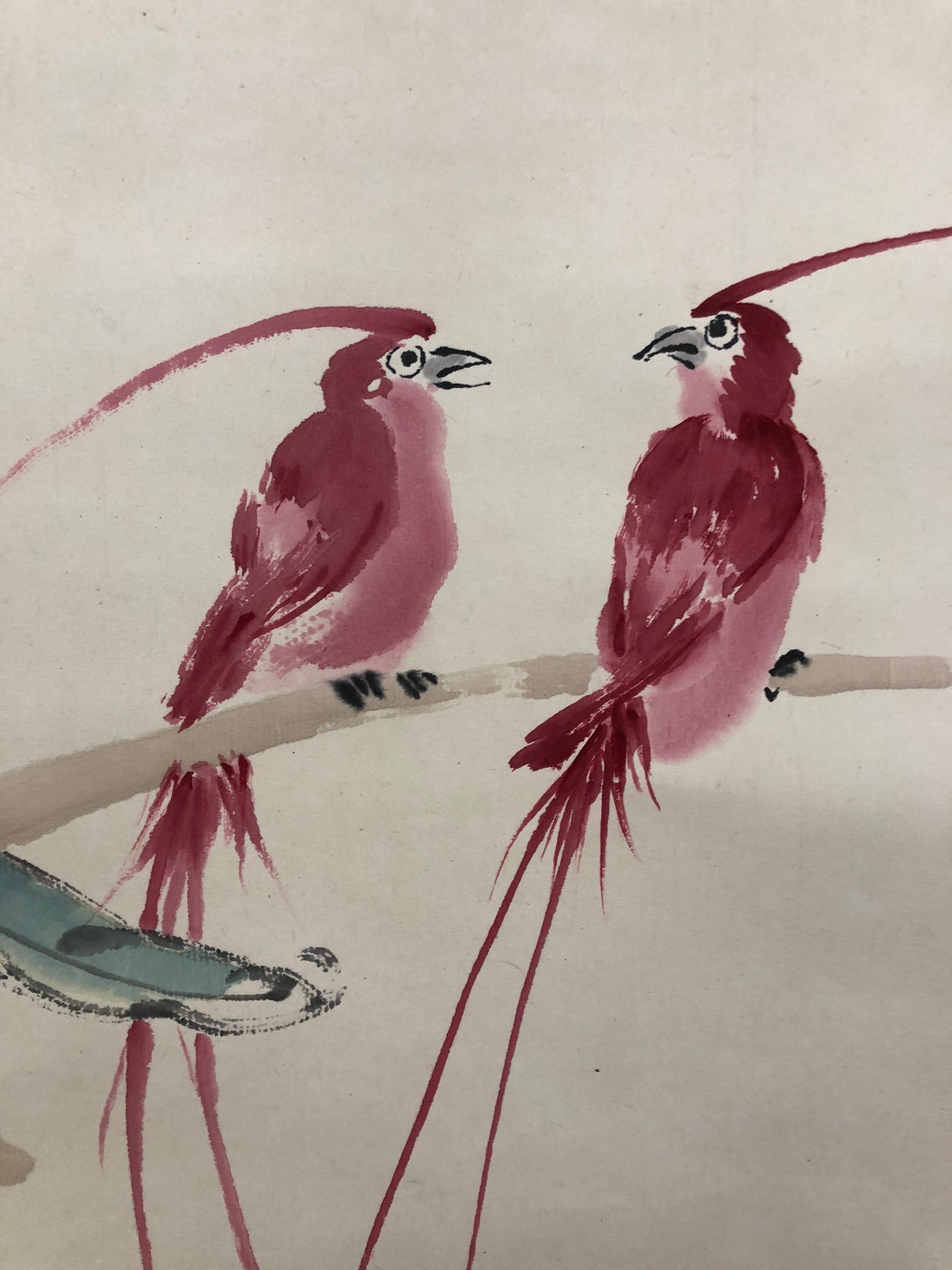 A Marvelous Chinese Ink Painting Hanging Scroll By Qi Baishi