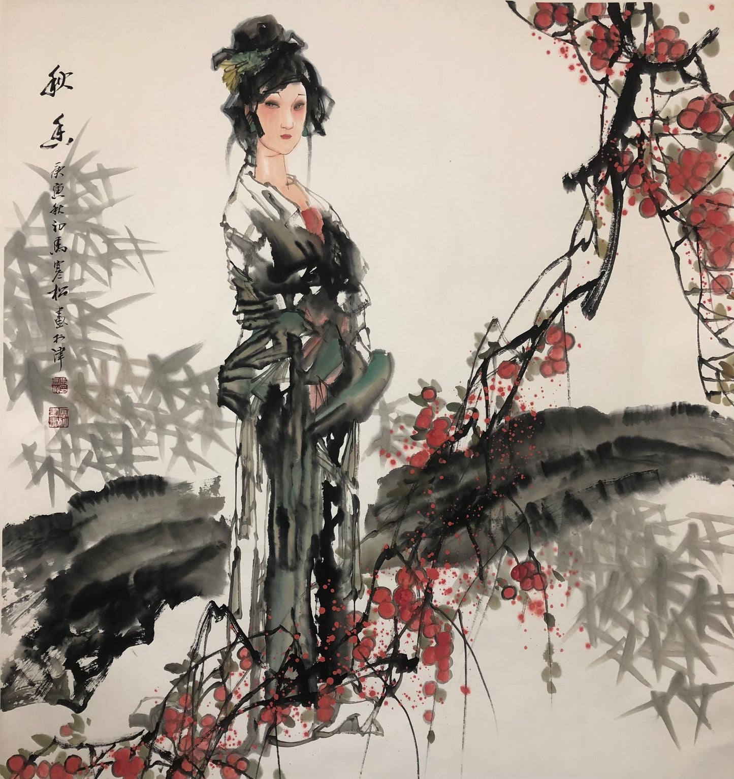 A Marvelous Chinese Ink Painting By Ma Hansong