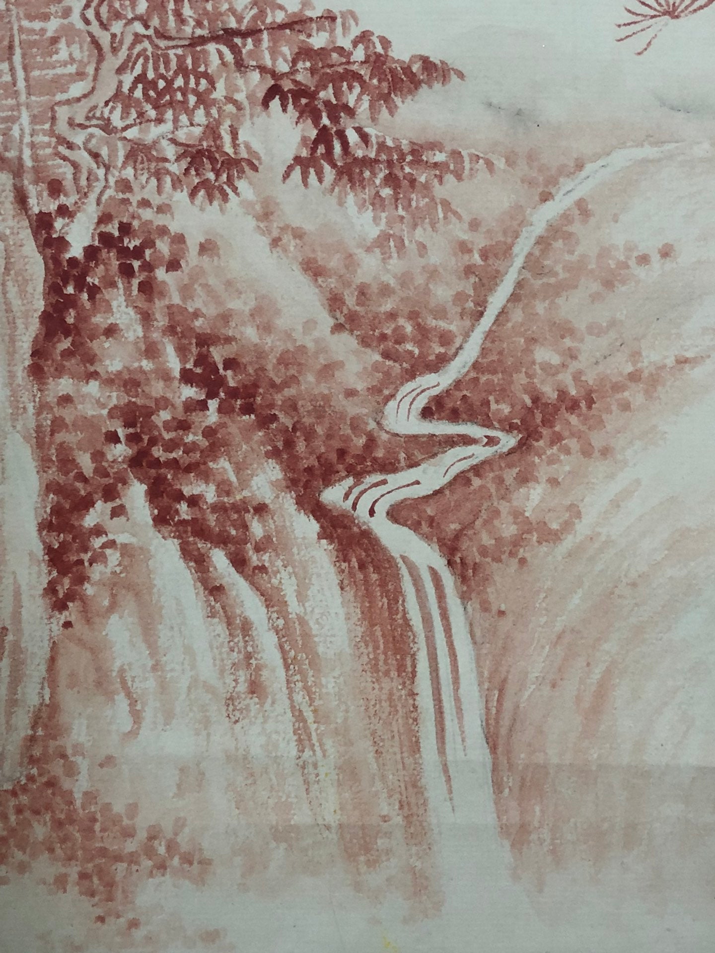 A Precious Chinese Ink Painting Hanging Scroll By Qi Gong