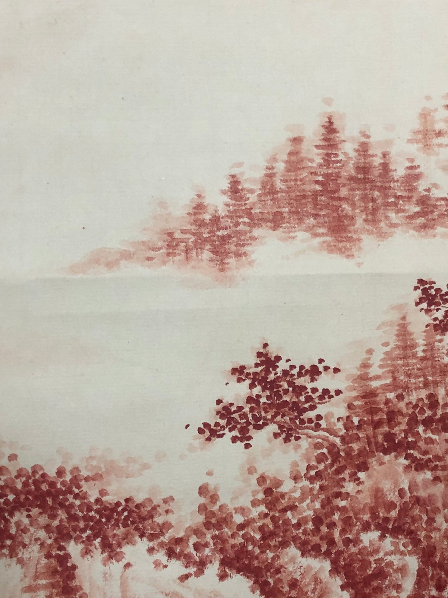 A Precious Chinese Ink Painting Hanging Scroll By Qi Gong