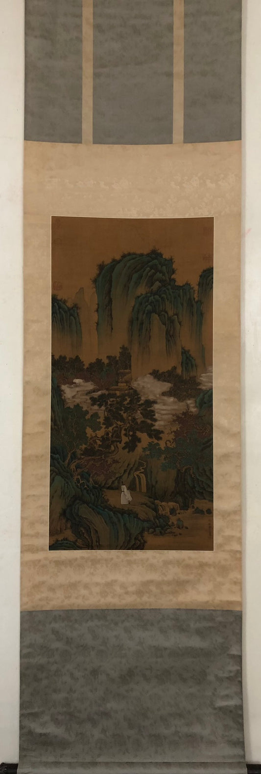 A Fabulous Chinese Ink Painting Hanging Scroll By Qiu Ying