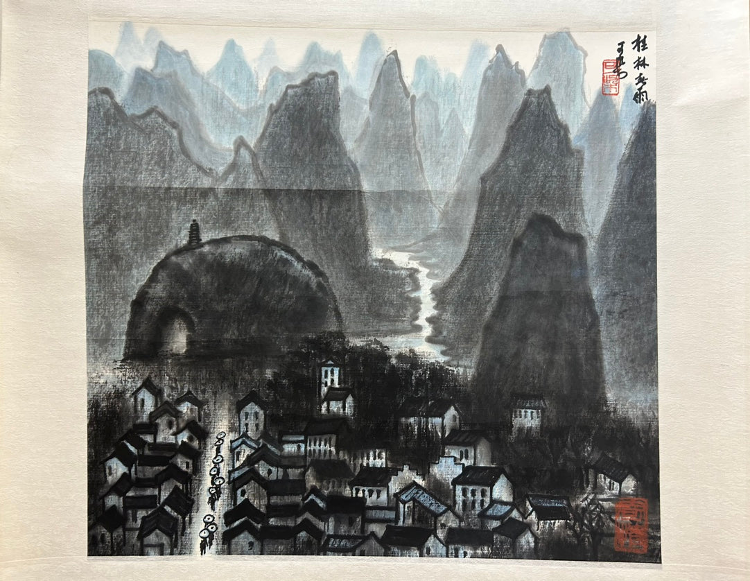 A Precious Chinese Ink Painting Hanging Scroll By Li Keran