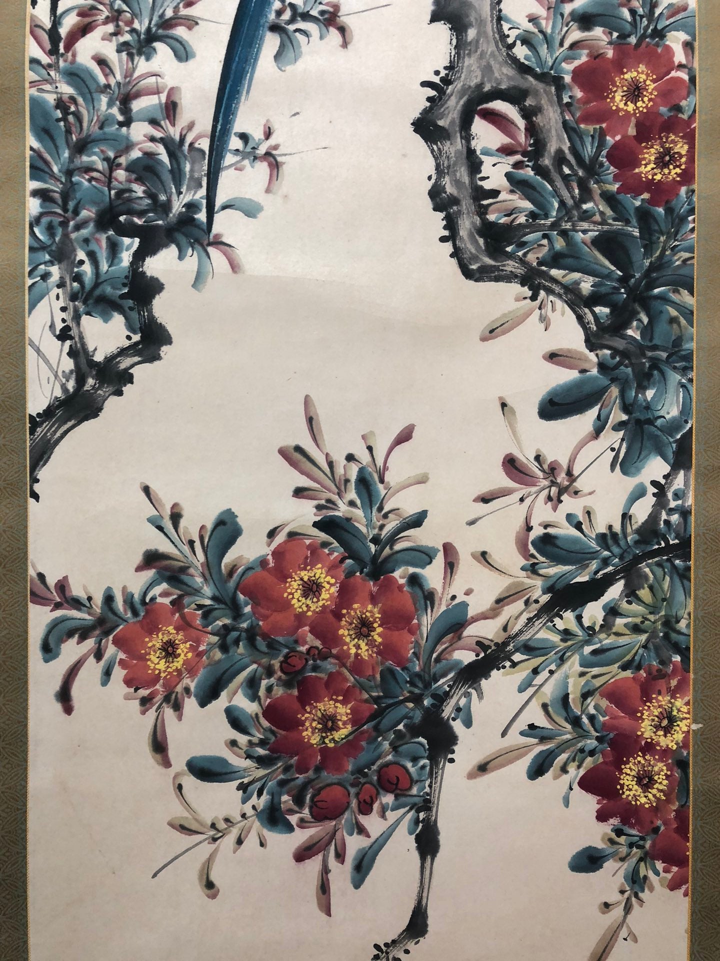 A Precious Returned Chinese Ink Painting Hanging Scroll By Yan Bolong