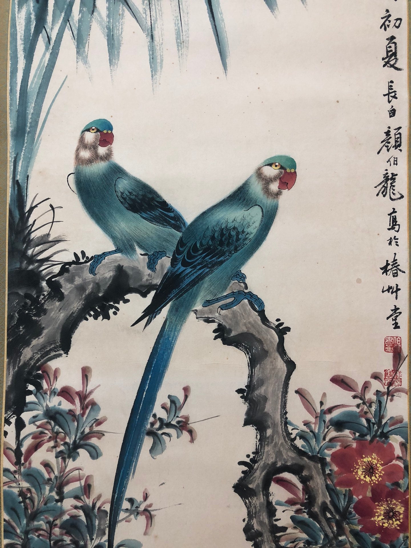 A Precious Returned Chinese Ink Painting Hanging Scroll By Yan Bolong