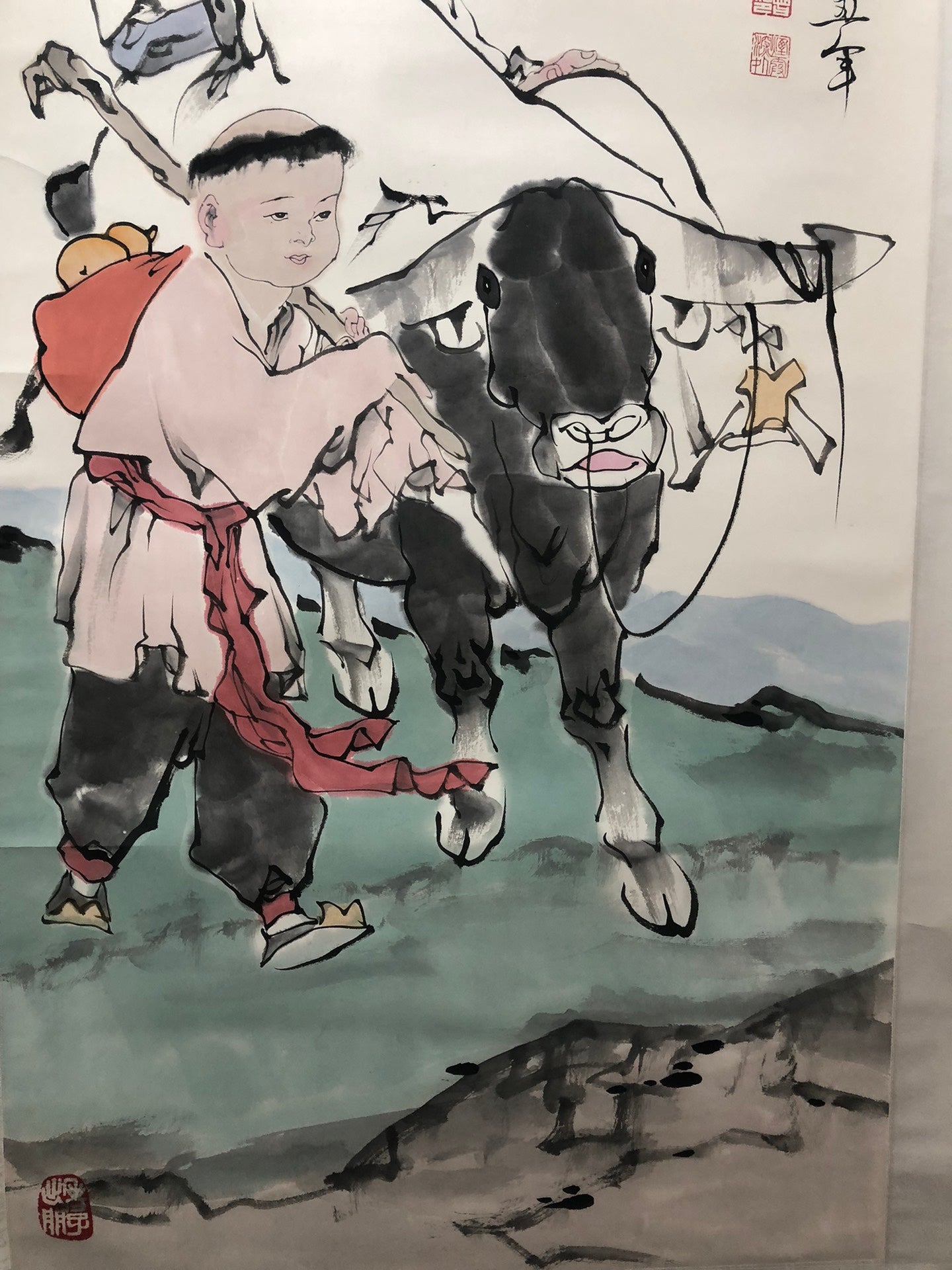 A Precious Chinese Ink Painting Hanging Scroll By Fan Zeng