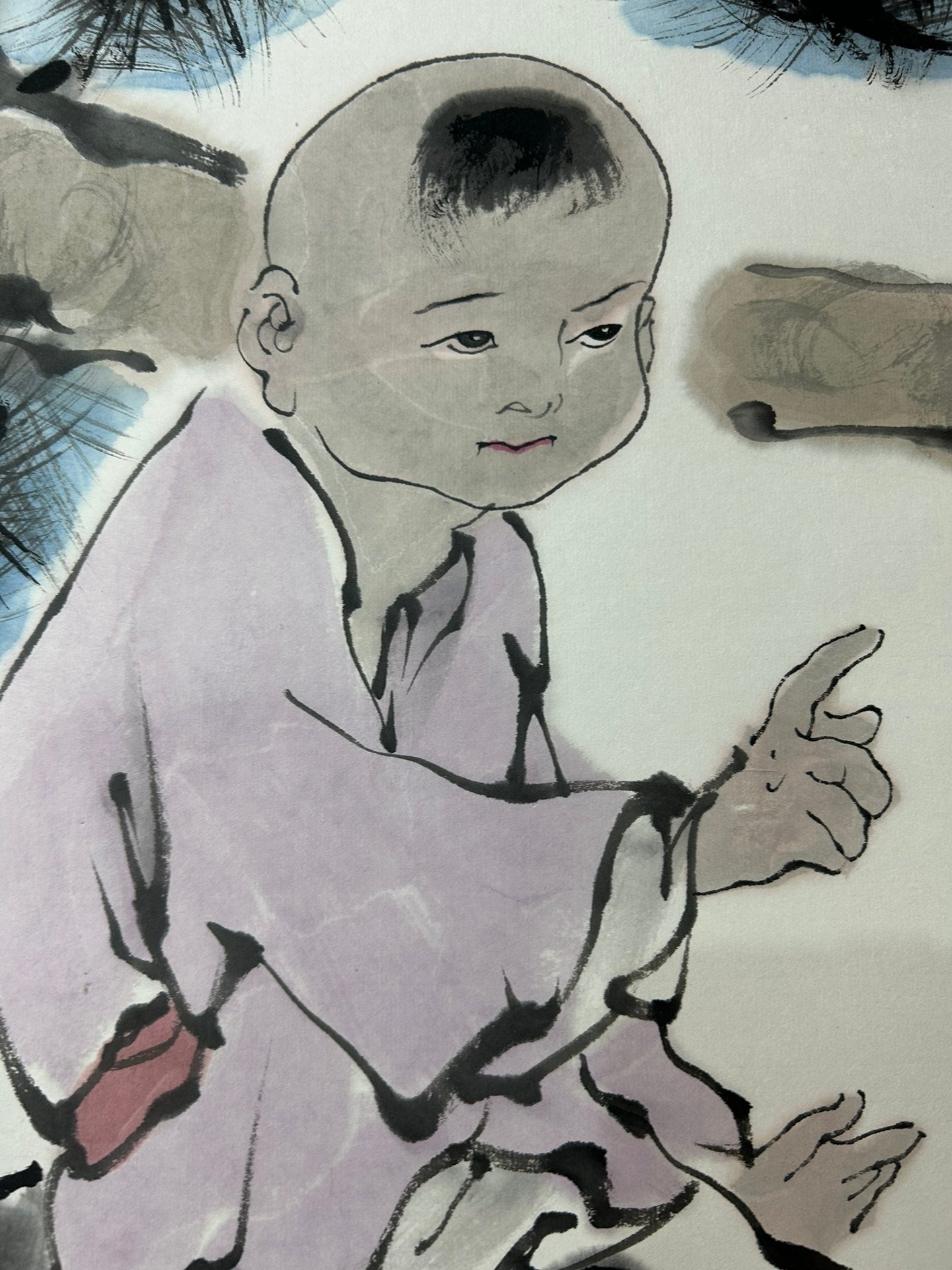 A Precious Chinese Ink Painting Hanging Scroll By Fan Zeng