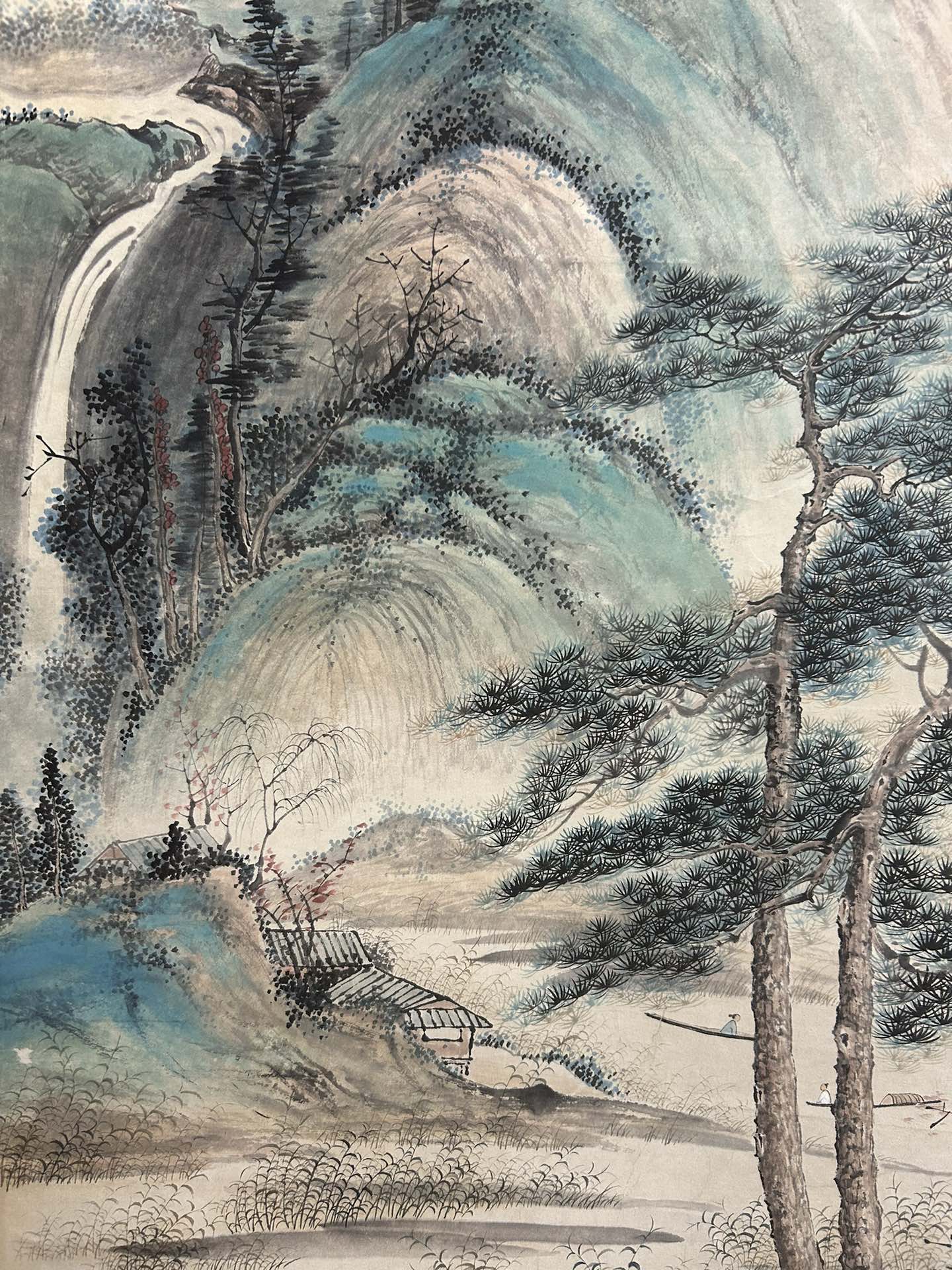 A Precious Chinese Ink Painting Hanging Scroll By Qi Gong