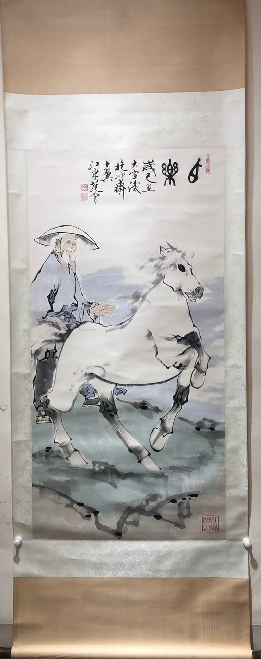 A Precious Chinese Ink Painting Hanging Scroll By Fan Zeng