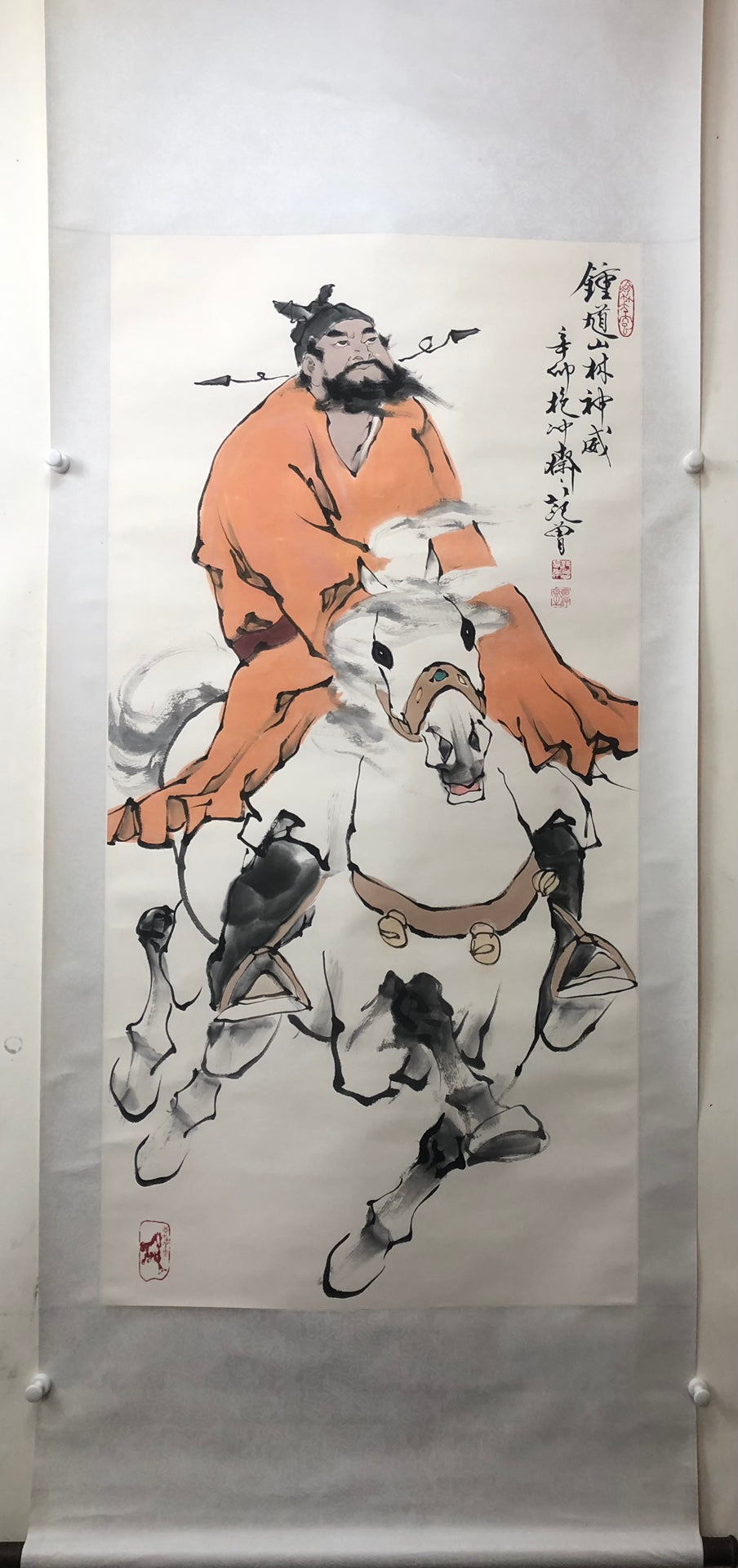 A Fabulous Chinese Ink Painting Hanging Scroll By Fan Zeng