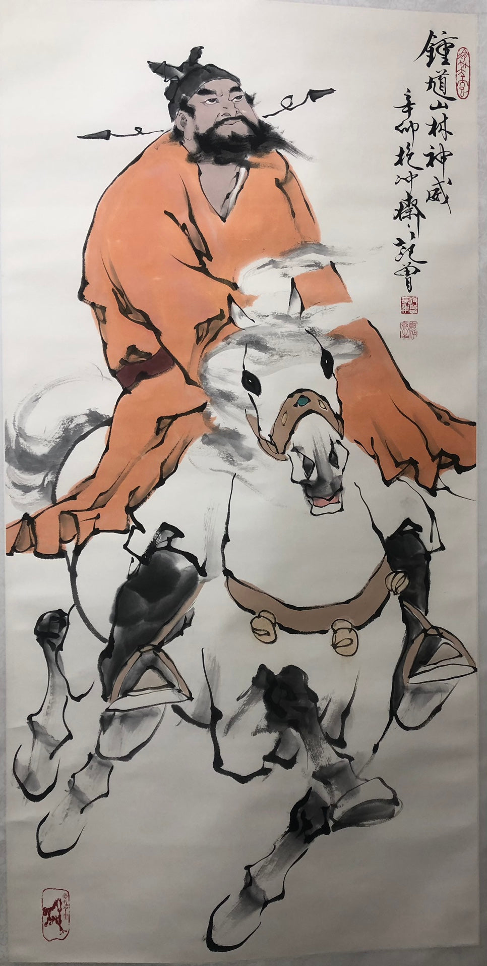 A Fabulous Chinese Ink Painting Hanging Scroll By Fan Zeng