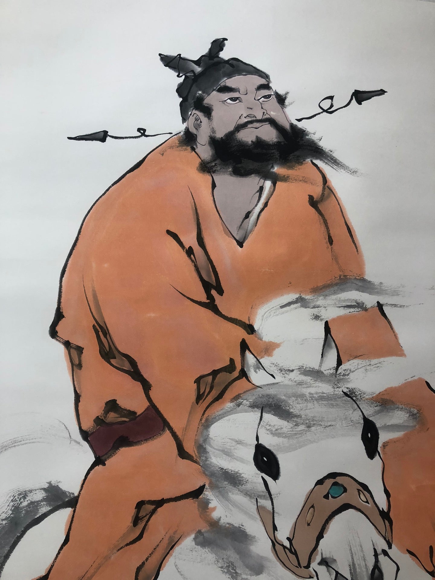 A Fabulous Chinese Ink Painting Hanging Scroll By Fan Zeng