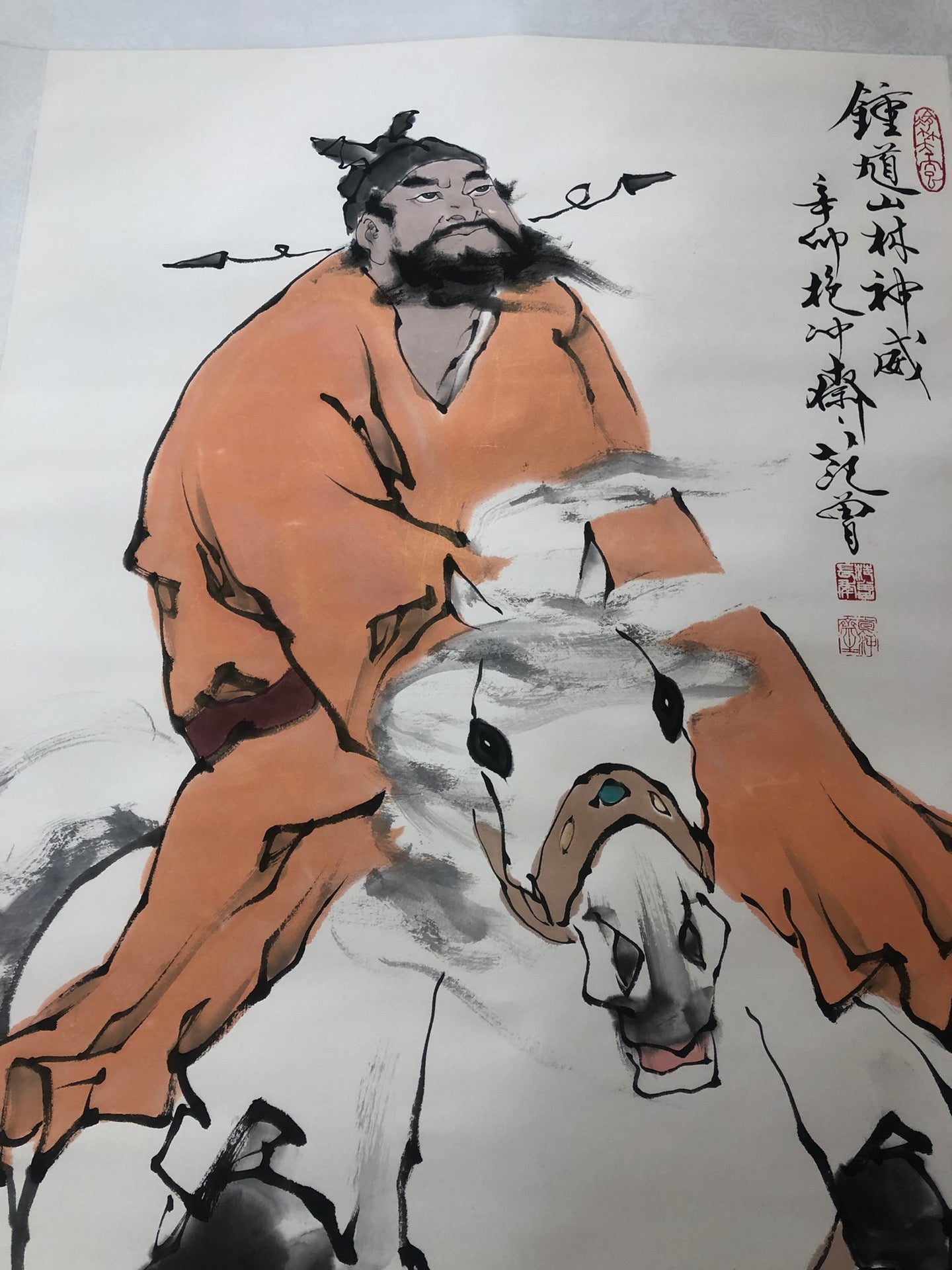 A Fabulous Chinese Ink Painting Hanging Scroll By Fan Zeng